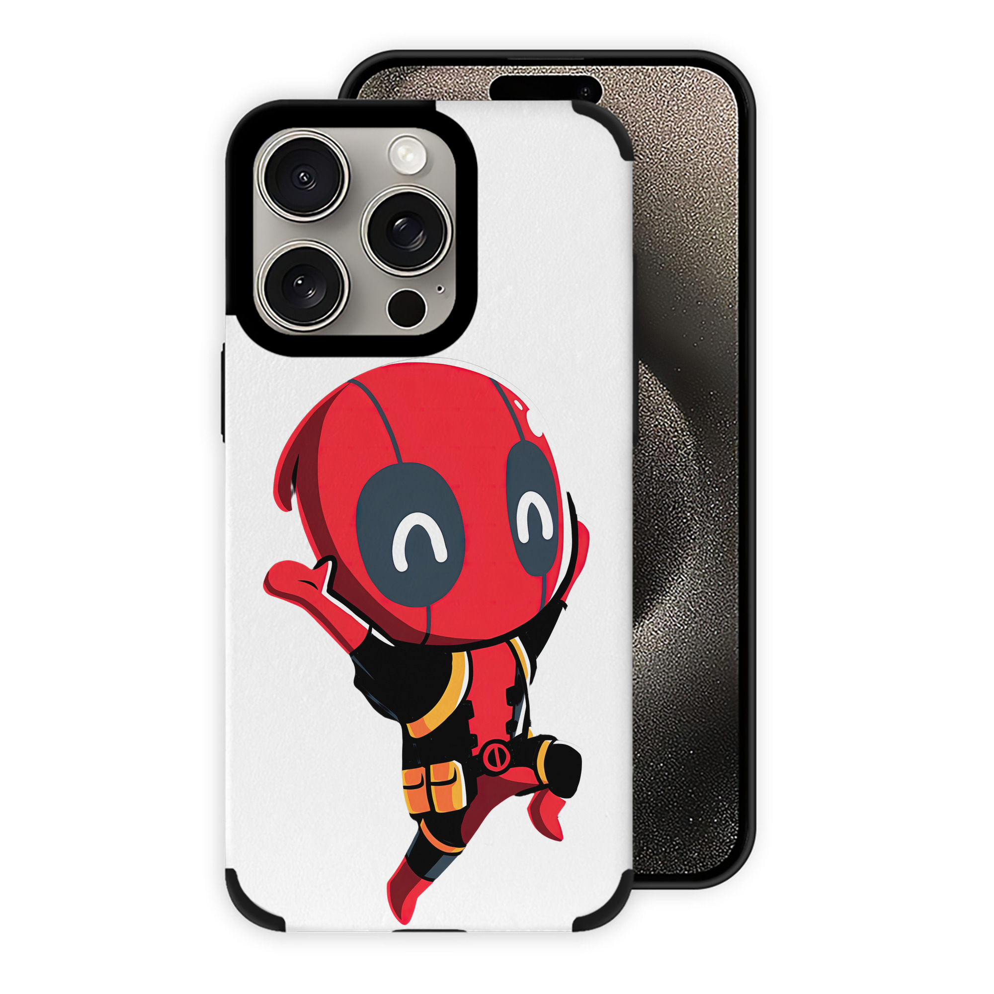 （画像用） Deadpool デッドプール 【iPhone15ProMax対応】 PUレザー スマホケース 耐衝撃＆黄変防止