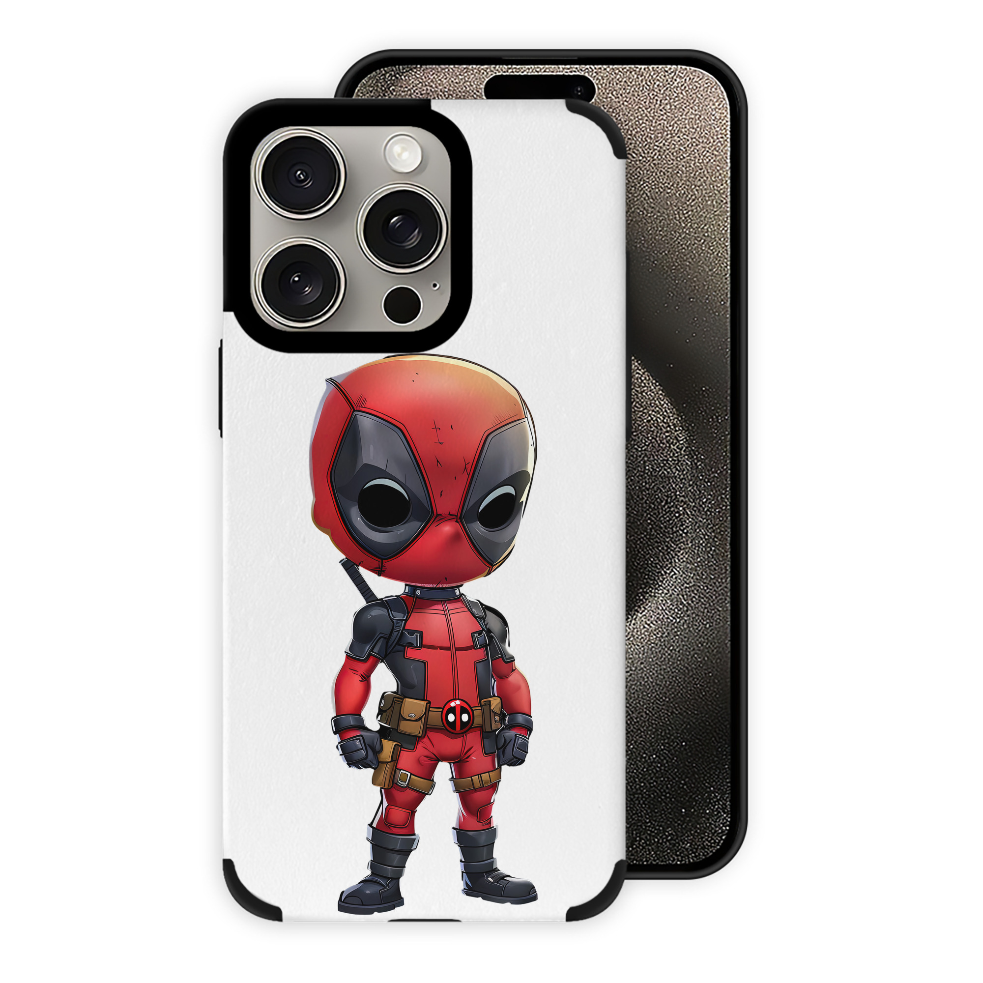 （画像用） Deadpool デッドプール 【iPhone15ProMax対応】 PUレザー スマホケース 耐衝撃＆黄変防止