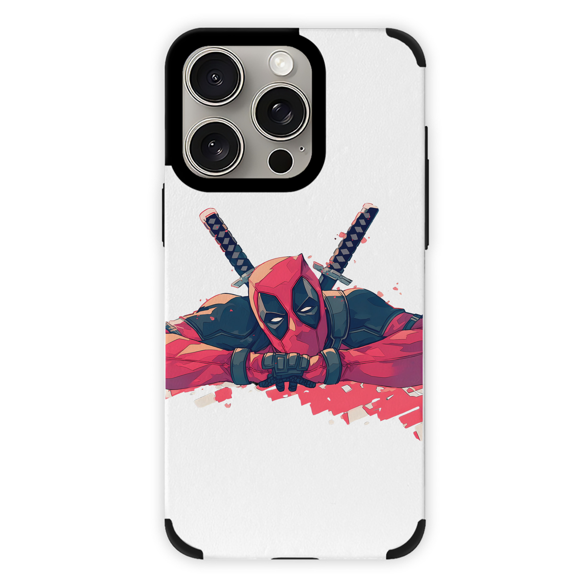（画像用） Deadpool デッドプール 【iPhone15ProMax対応】 PUレザー スマホケース 耐衝撃＆黄変防止