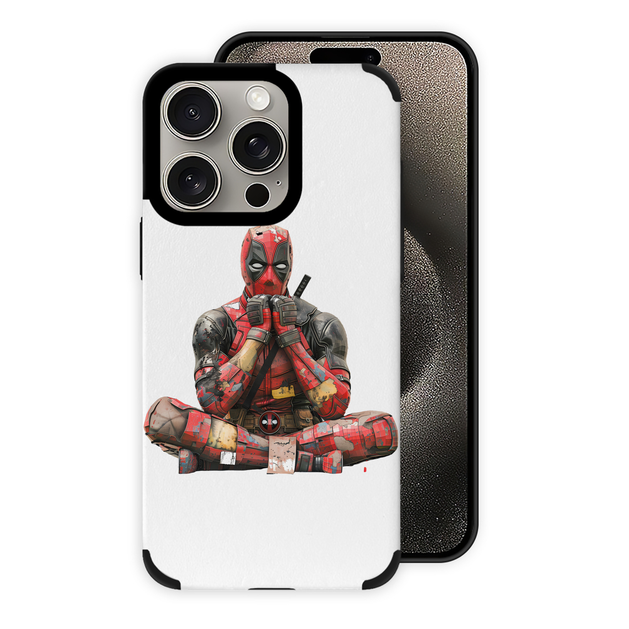 （画像用） Deadpool デッドプール 【iPhone15ProMax対応】 PUレザー スマホケース 耐衝撃＆黄変防止