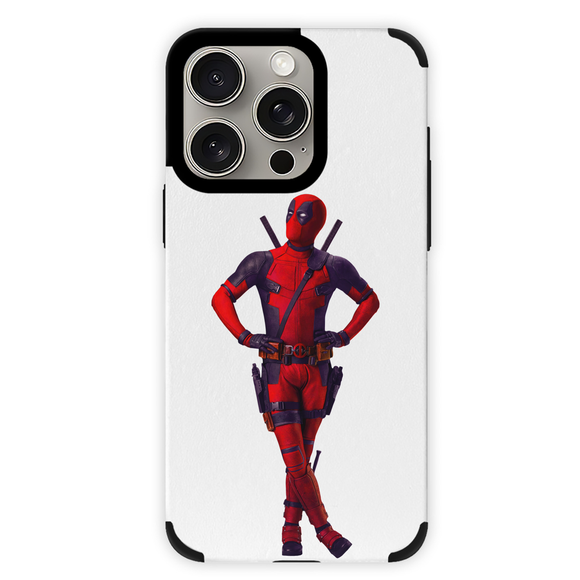 （画像用） Deadpool デッドプール 【iPhone15ProMax対応】 PUレザー スマホケース 耐衝撃＆黄変防止