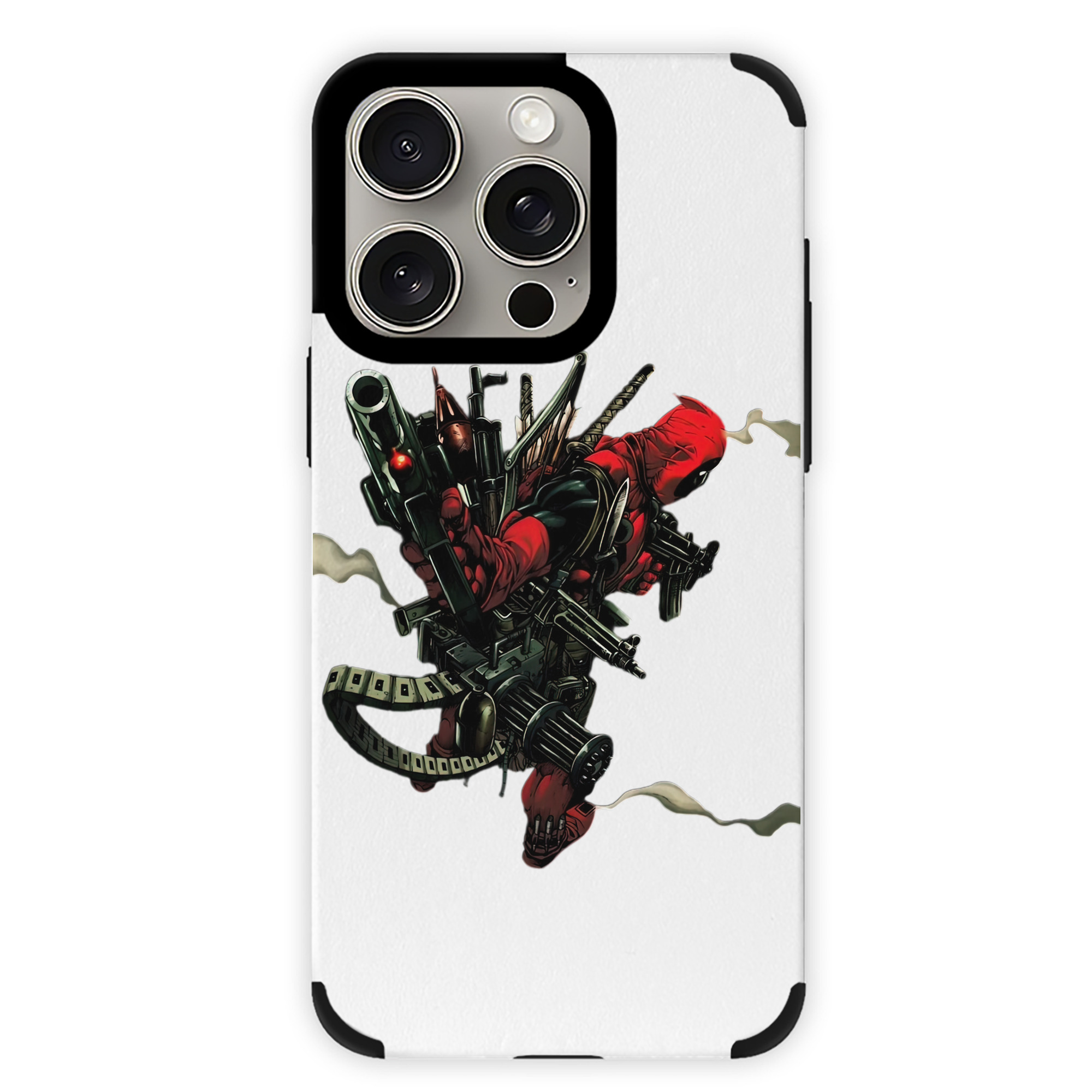 （画像用） Deadpool デッドプール 【iPhone15ProMax対応】 PUレザー スマホケース 耐衝撃＆黄変防止