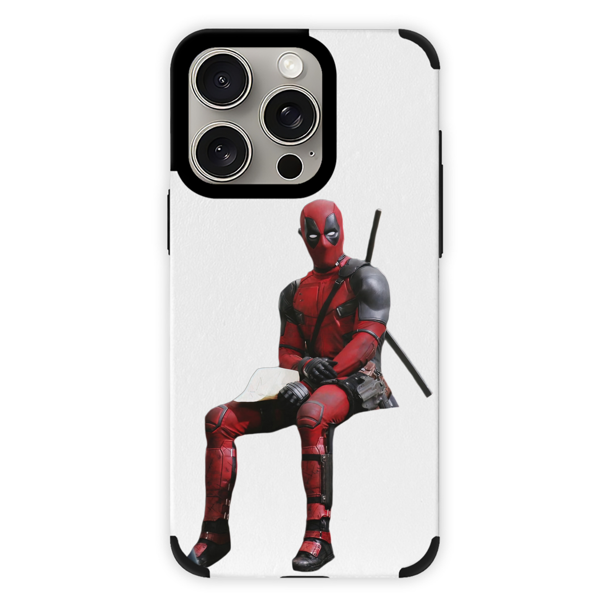（画像用） Deadpool デッドプール 【iPhone15ProMax対応】 PUレザー スマホケース 耐衝撃＆黄変防止