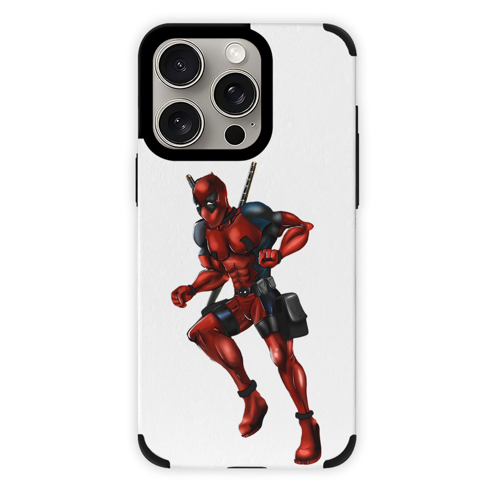 （画像用） Deadpool デッドプール 【iPhone15ProMax対応】 PUレザー スマホケース 耐衝撃＆黄変防止