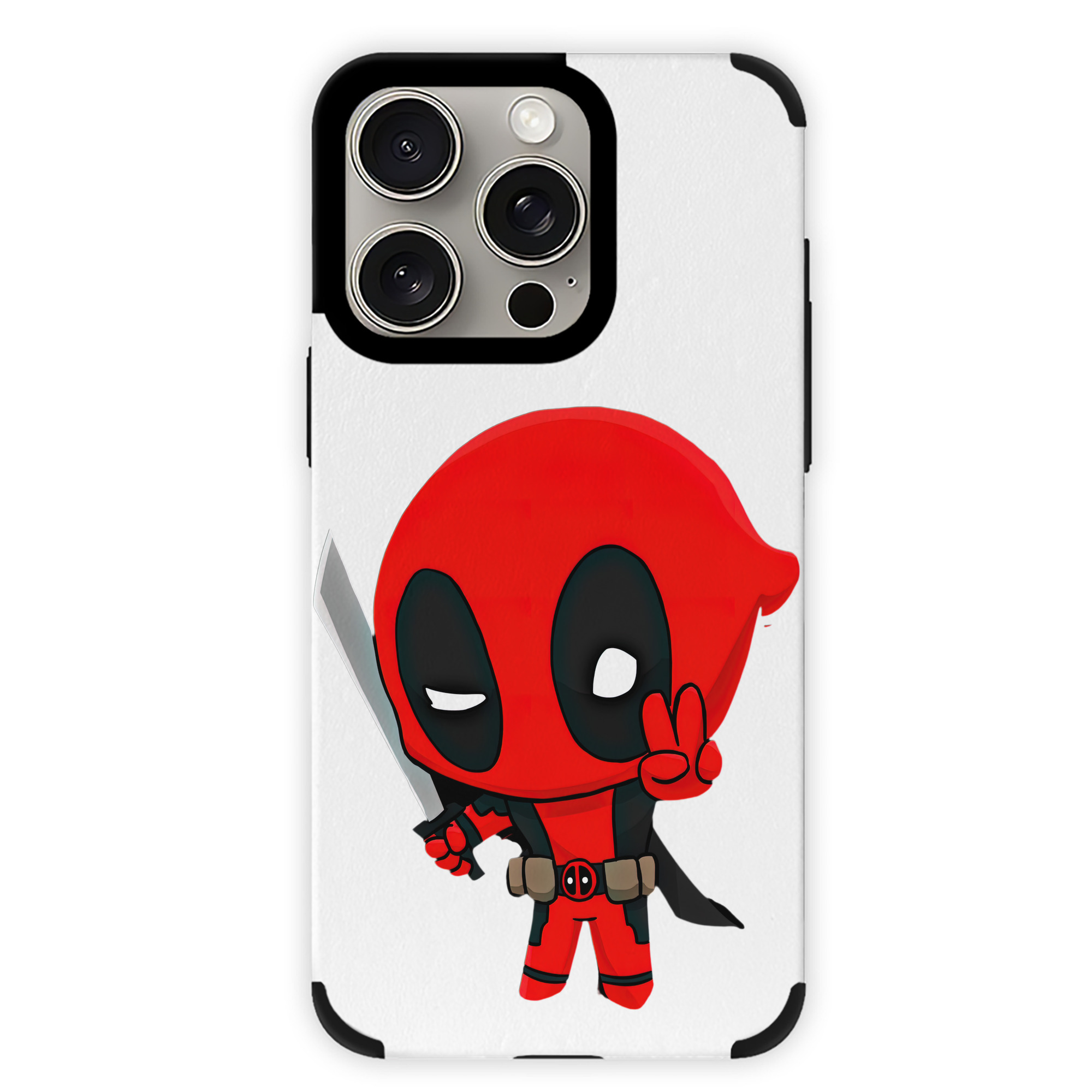 （画像用） Deadpool デッドプール 【iPhone15ProMax対応】 PUレザー スマホケース 耐衝撃＆黄変防止