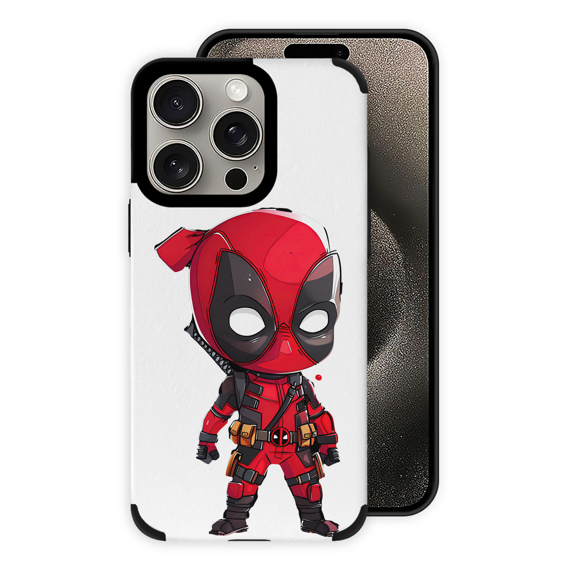 （画像用） Deadpool デッドプール 【iPhone15ProMax対応】 PUレザー スマホケース 耐衝撃＆黄変防止