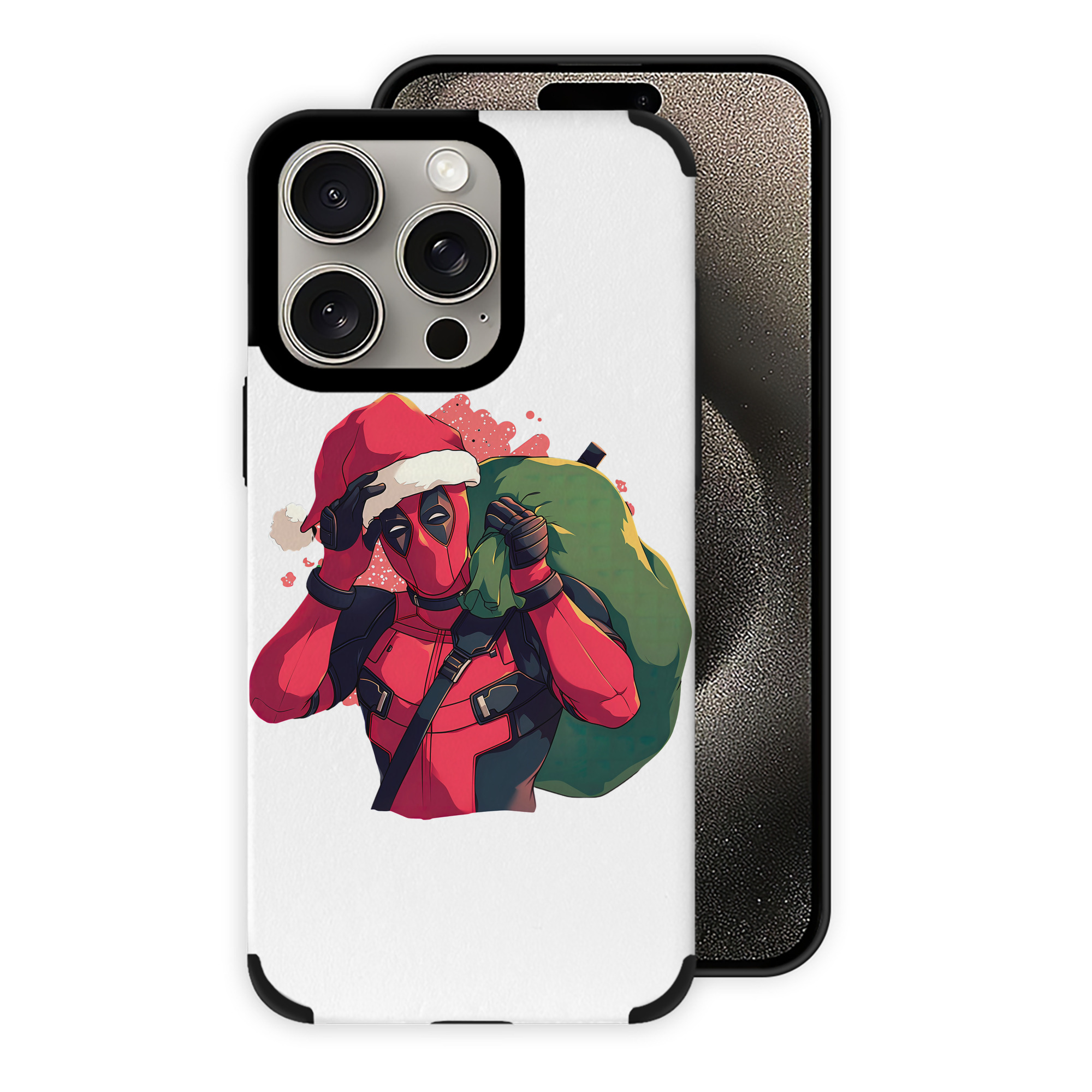 （画像用） Deadpool デッドプール 【iPhone15ProMax対応】 PUレザー スマホケース 耐衝撃＆黄変防止