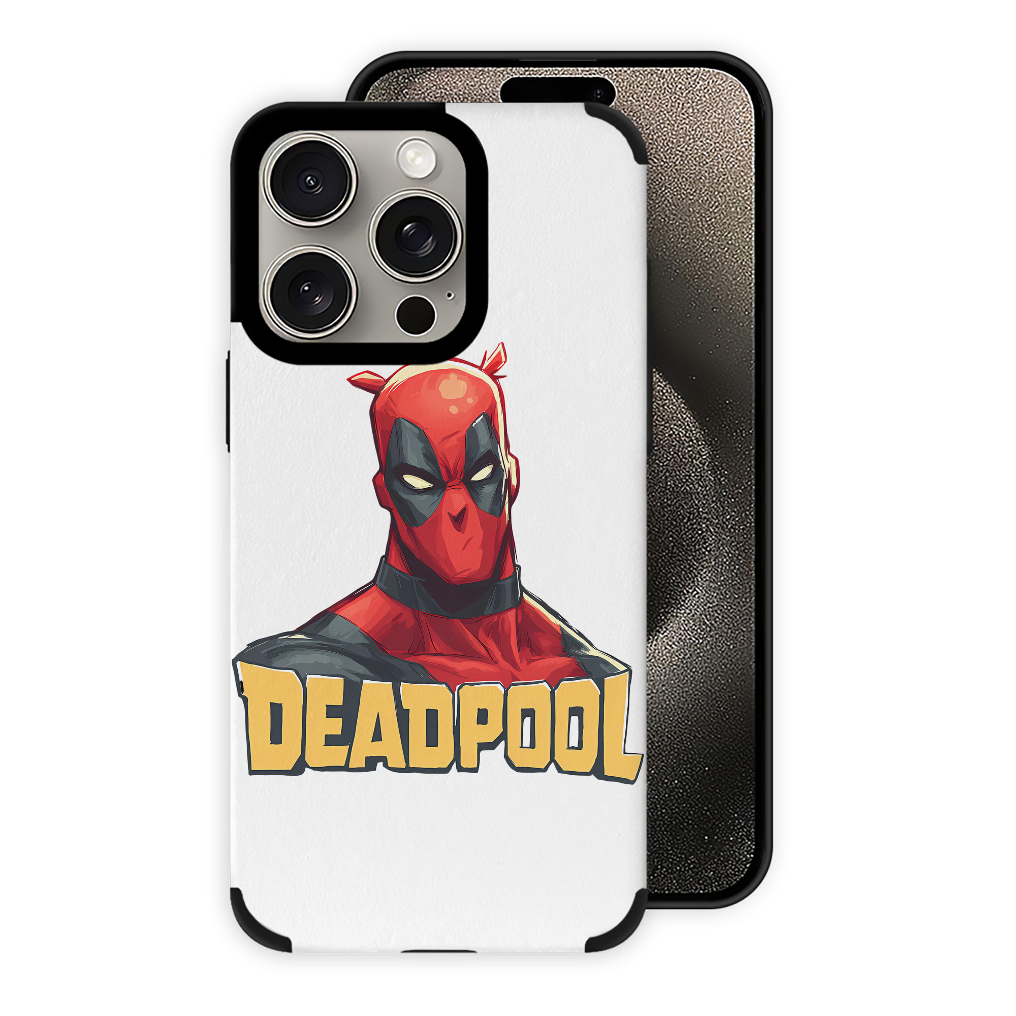 （画像用） Deadpool デッドプール 【iPhone15ProMax対応】 PUレザー スマホケース 耐衝撃＆黄変防止