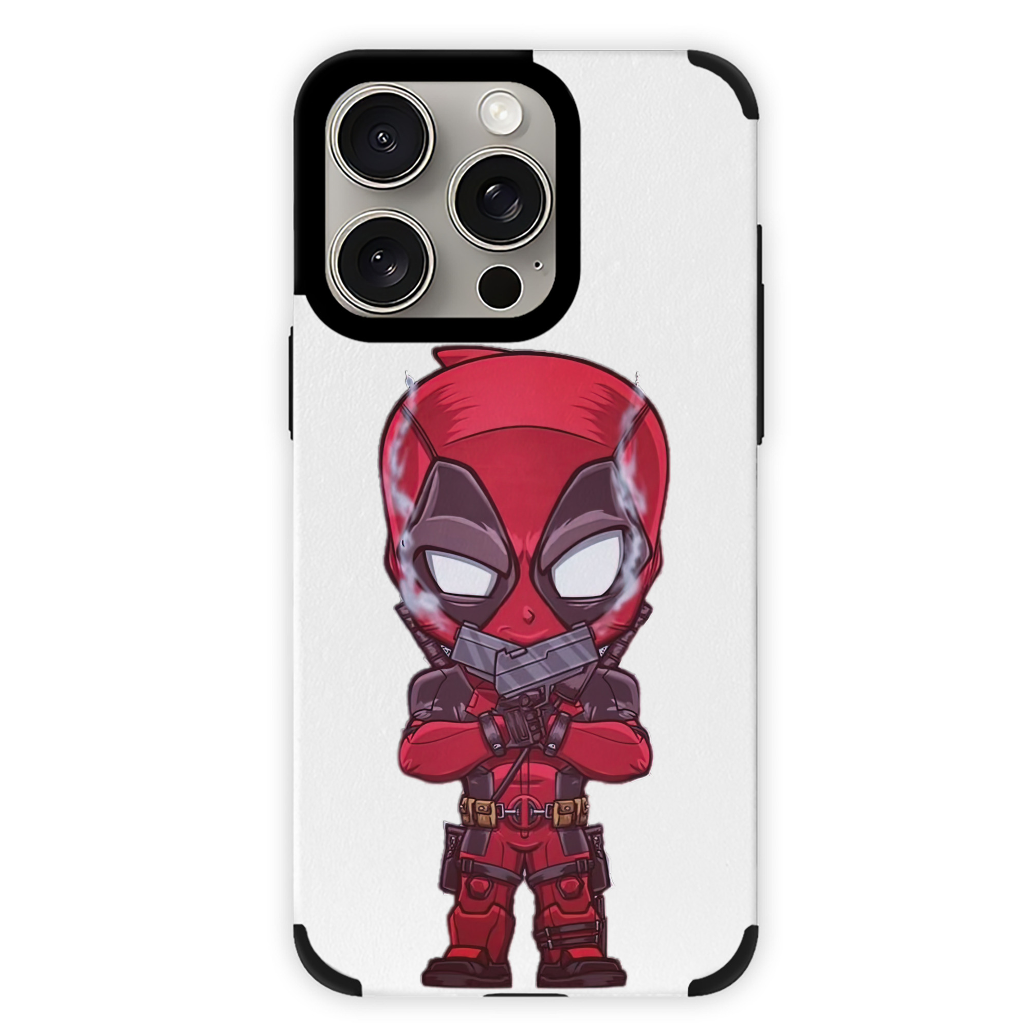 （画像用） Deadpool デッドプール 【iPhone15ProMax対応】 PUレザー スマホケース 耐衝撃＆黄変防止