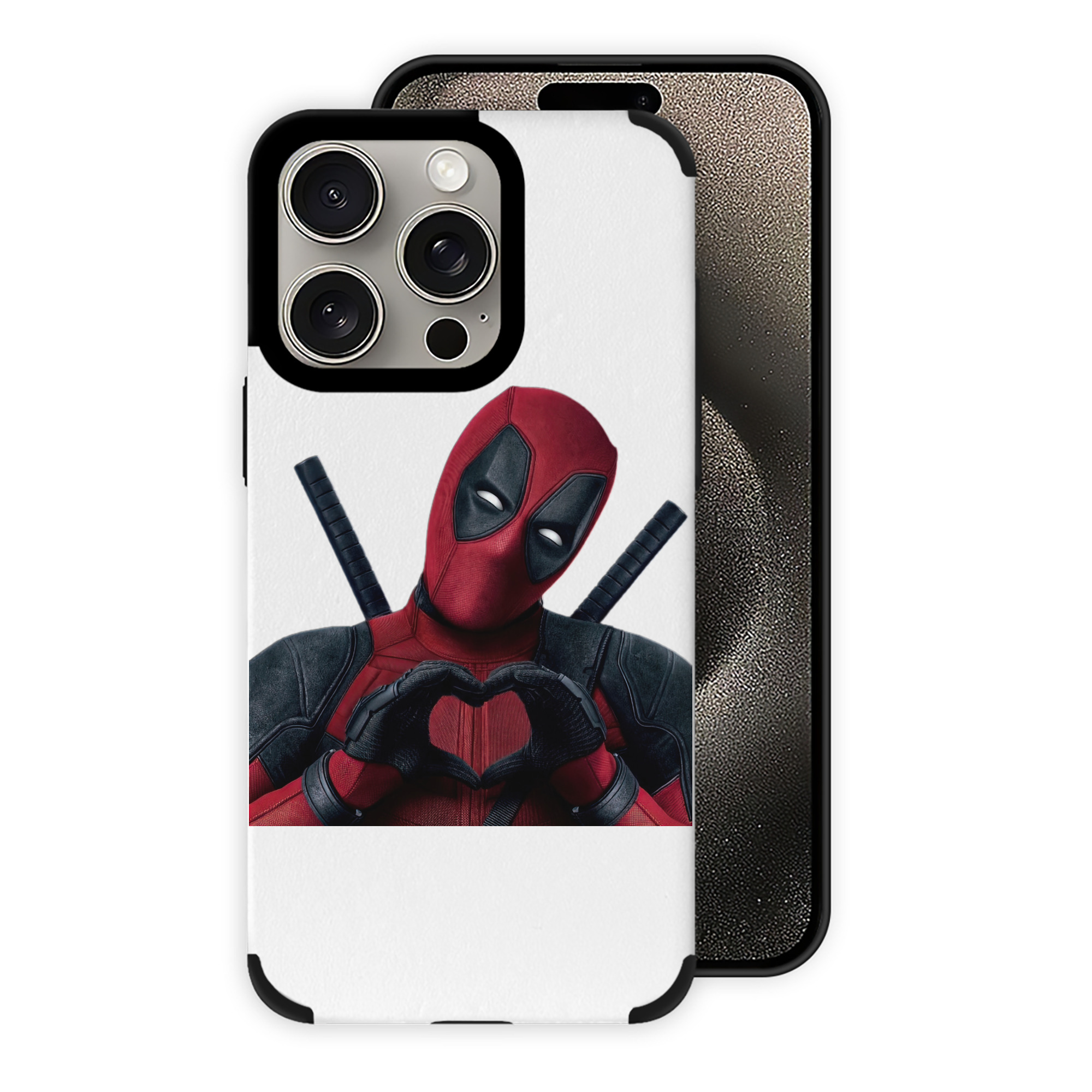 （画像用） Deadpool デッドプール 【iPhone15ProMax対応】 PUレザー スマホケース 耐衝撃＆黄変防止