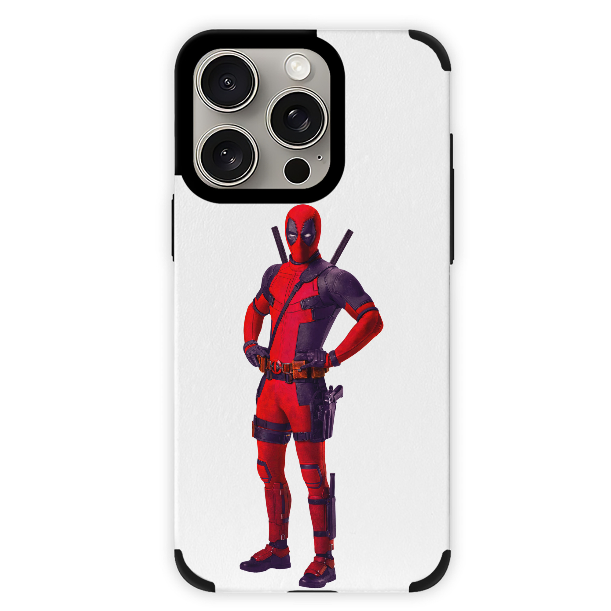 （画像用） Deadpool デッドプール 【iPhone15ProMax対応】 PUレザー スマホケース 耐衝撃＆黄変防止