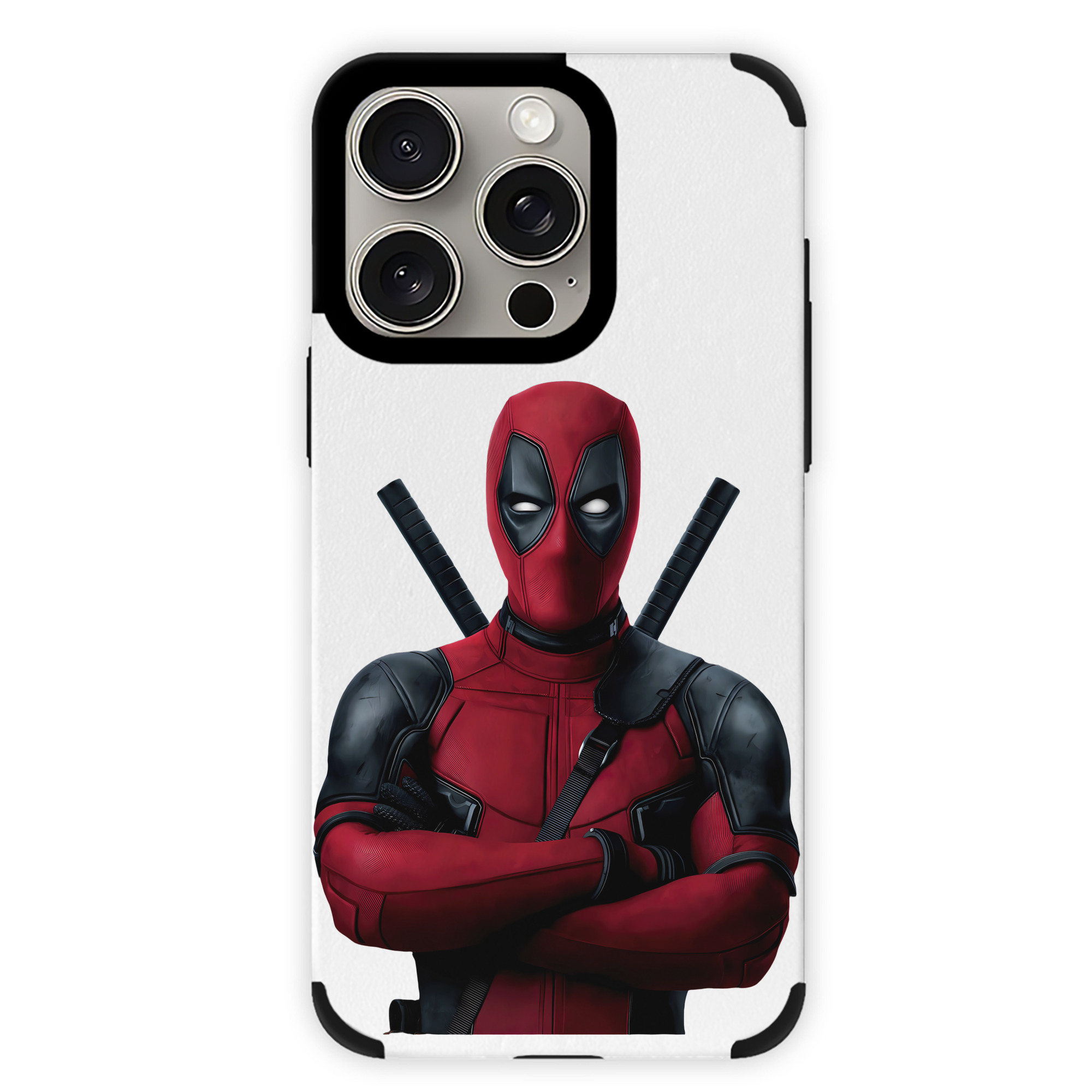 （画像用） Deadpool デッドプール 【iPhone15ProMax対応】 PUレザー スマホケース 耐衝撃＆黄変防止