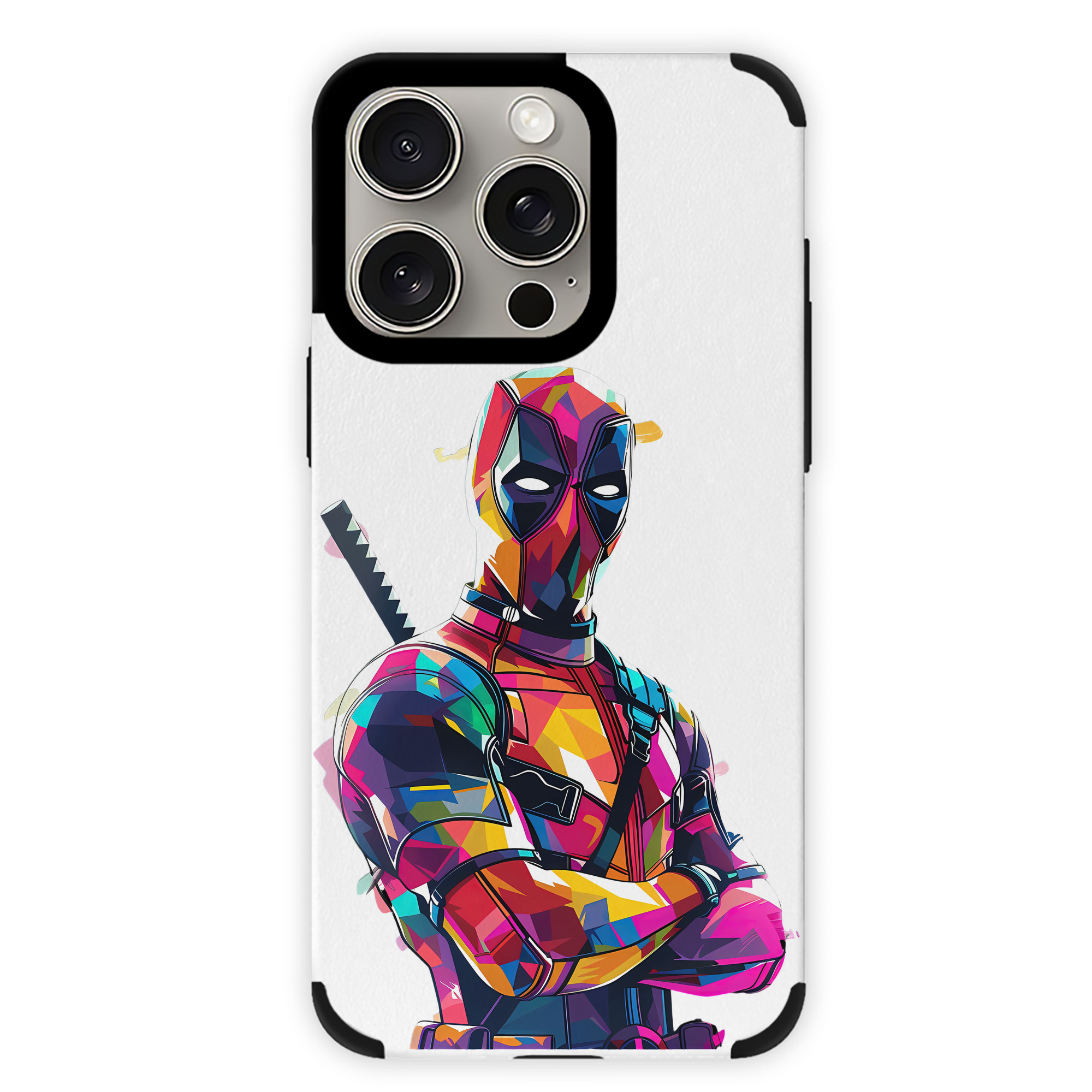 （画像用） Deadpool デッドプール 【iPhone15ProMax対応】 PUレザー スマホケース 耐衝撃＆黄変防止