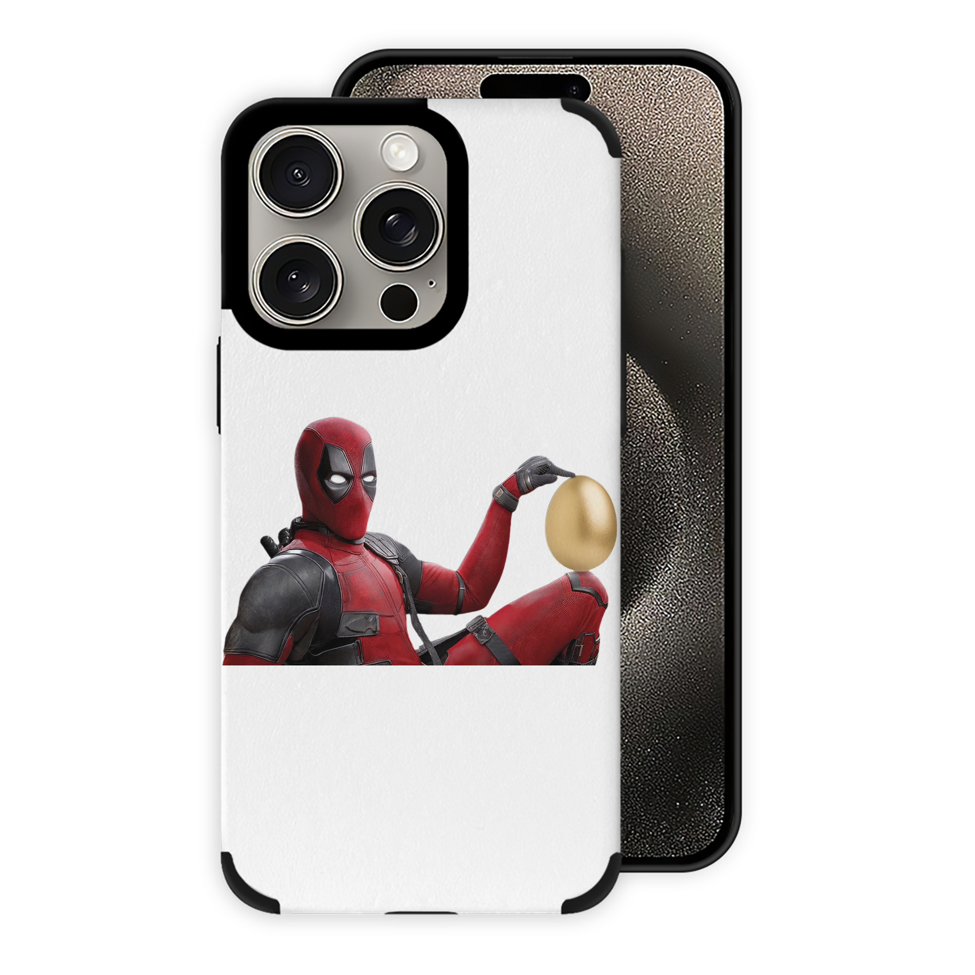 （画像用） Deadpool デッドプール 【iPhone15ProMax対応】 PUレザー スマホケース 耐衝撃＆黄変防止