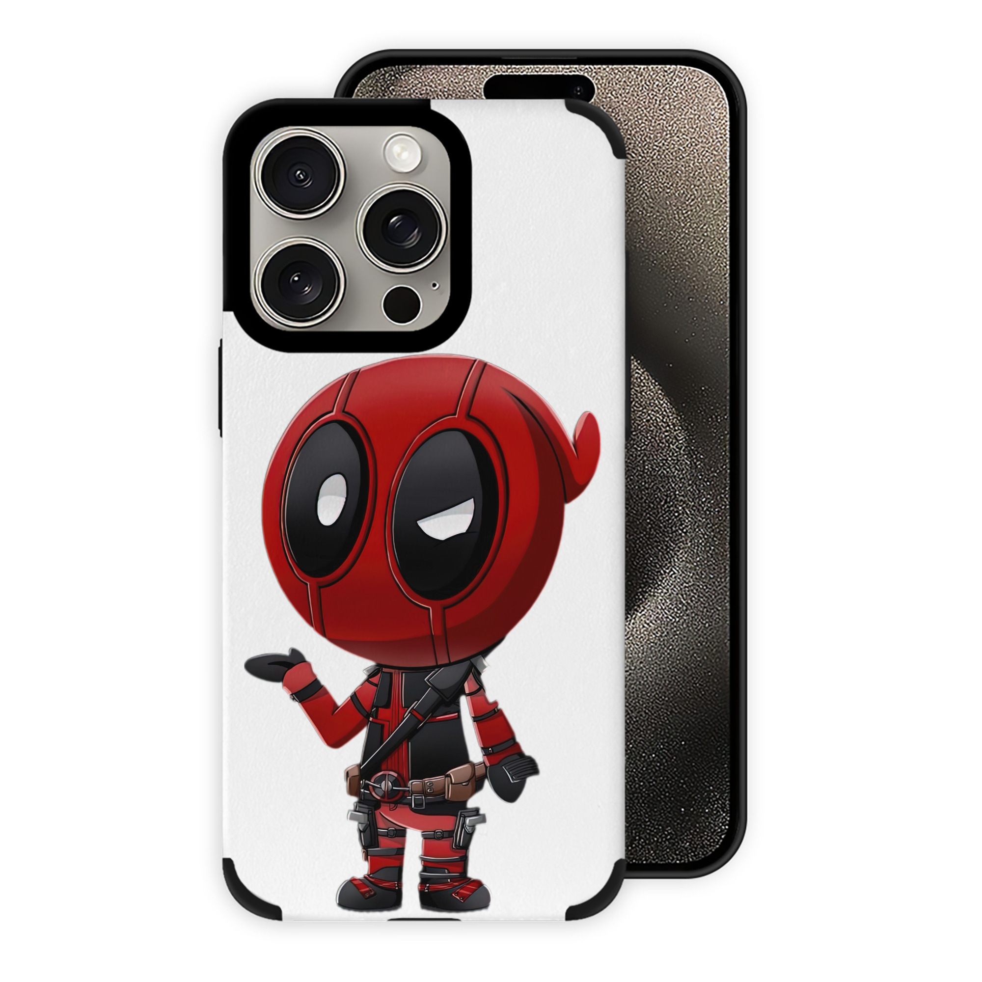 （画像用） Deadpool デッドプール 【iPhone15ProMax対応】 PUレザー スマホケース 耐衝撃＆黄変防止