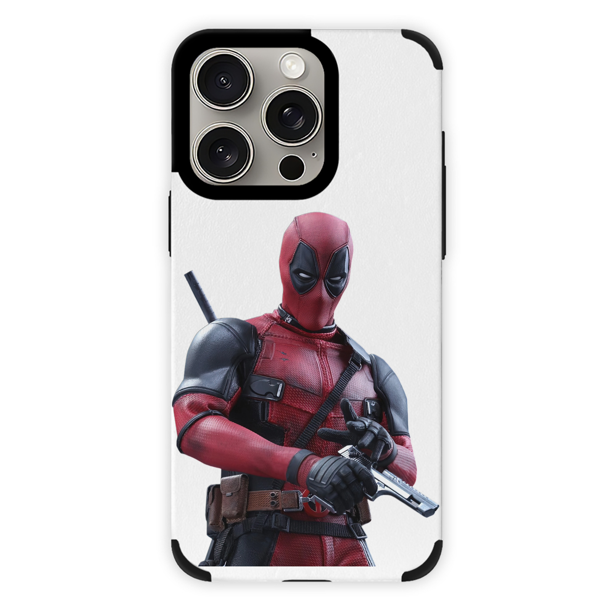 （画像用） Deadpool デッドプール 【iPhone15ProMax対応】 PUレザー スマホケース 耐衝撃＆黄変防止