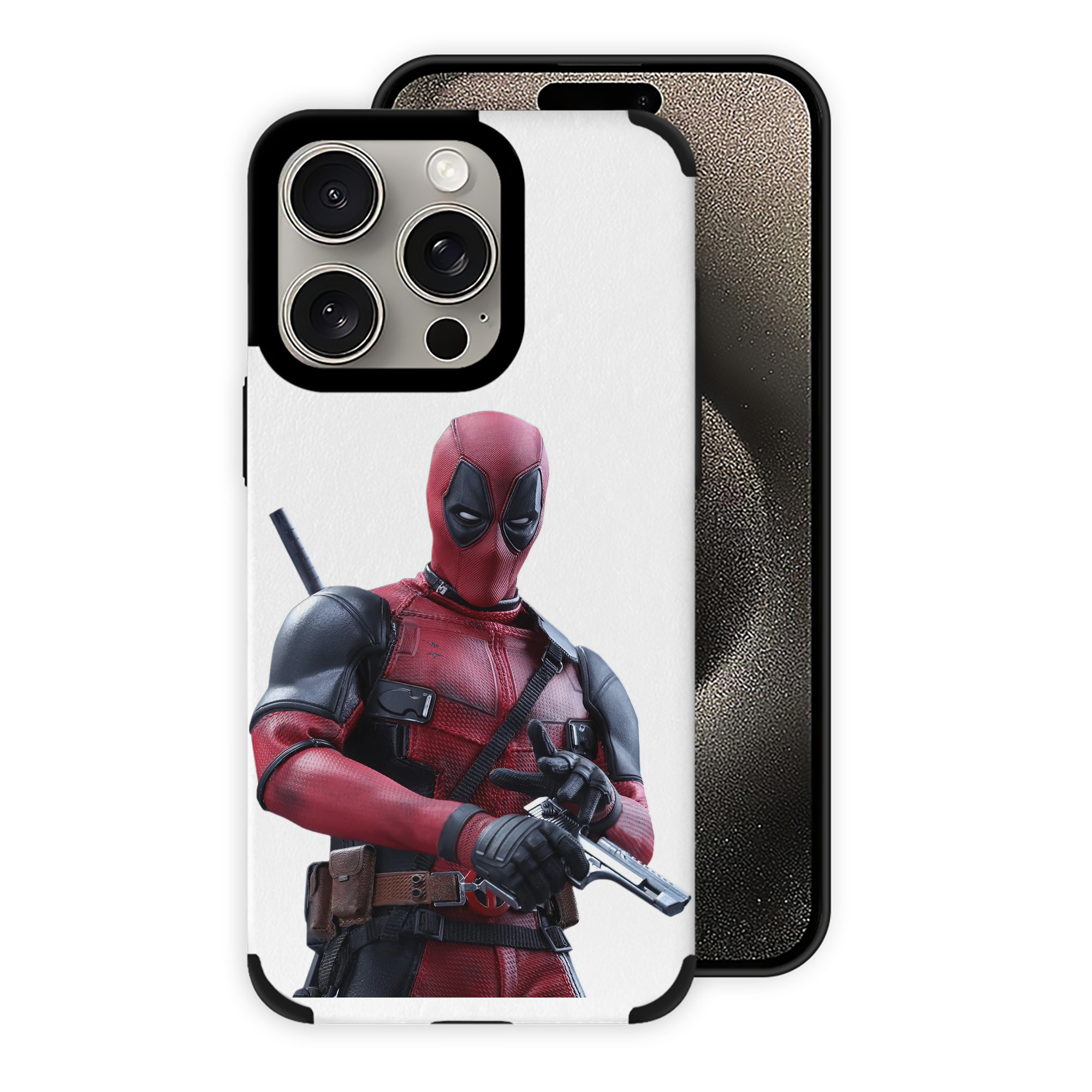 Deadpool デッドプール 【iPhone15ProMax対応】 PUレザー スマホケース 耐衝撃＆黄変防止