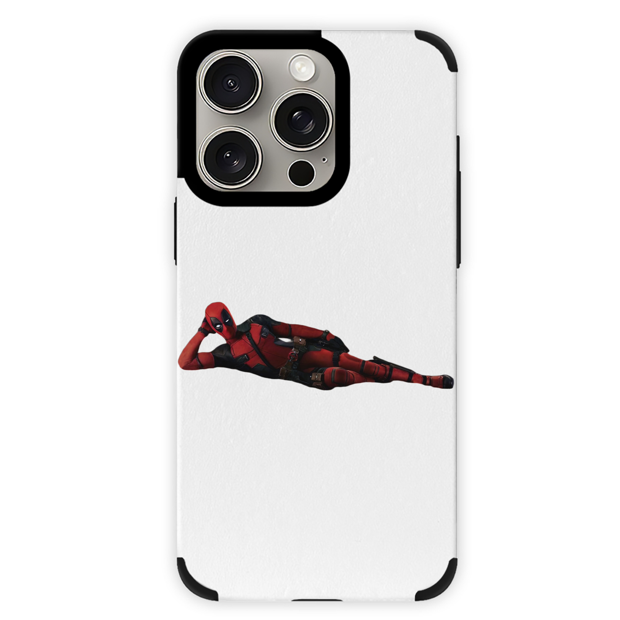 （画像用） Deadpool デッドプール 【iPhone15ProMax対応】 PUレザー スマホケース 耐衝撃＆黄変防止