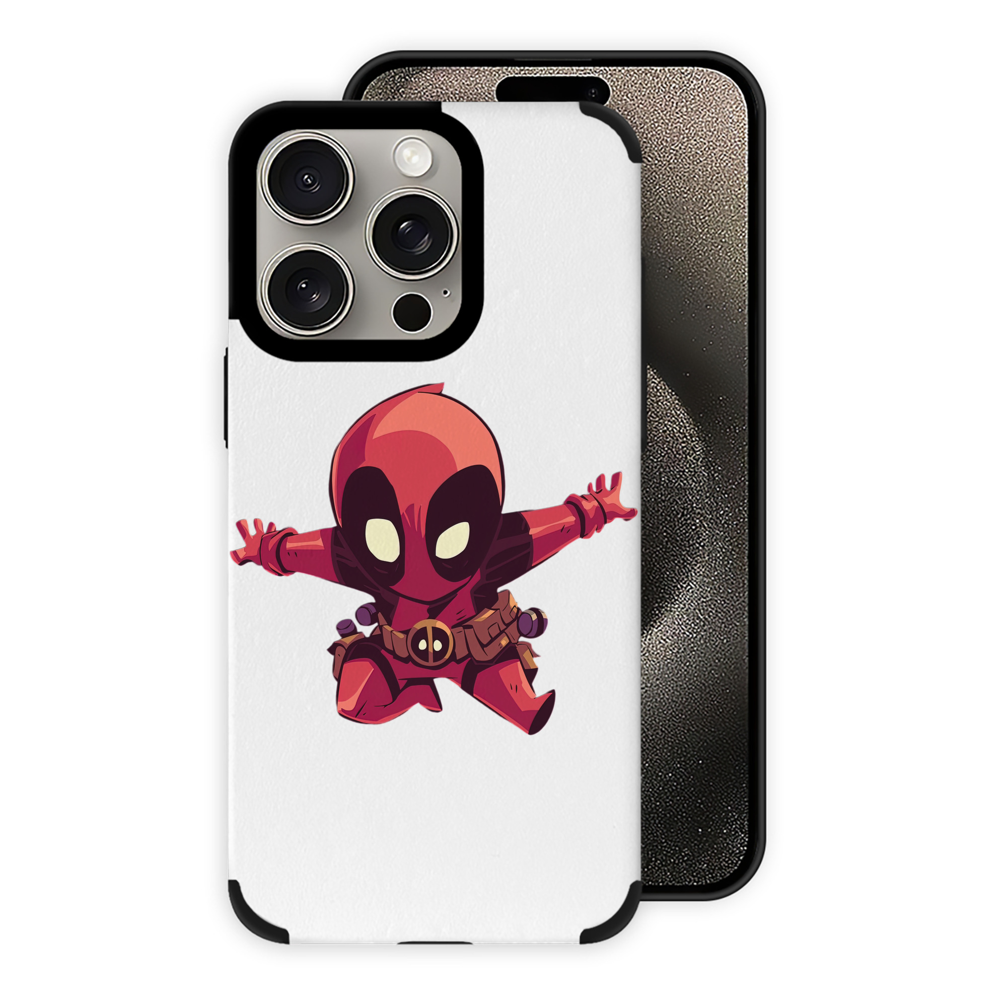 （画像用） Deadpool デッドプール 【iPhone15ProMax対応】 PUレザー スマホケース 耐衝撃＆黄変防止