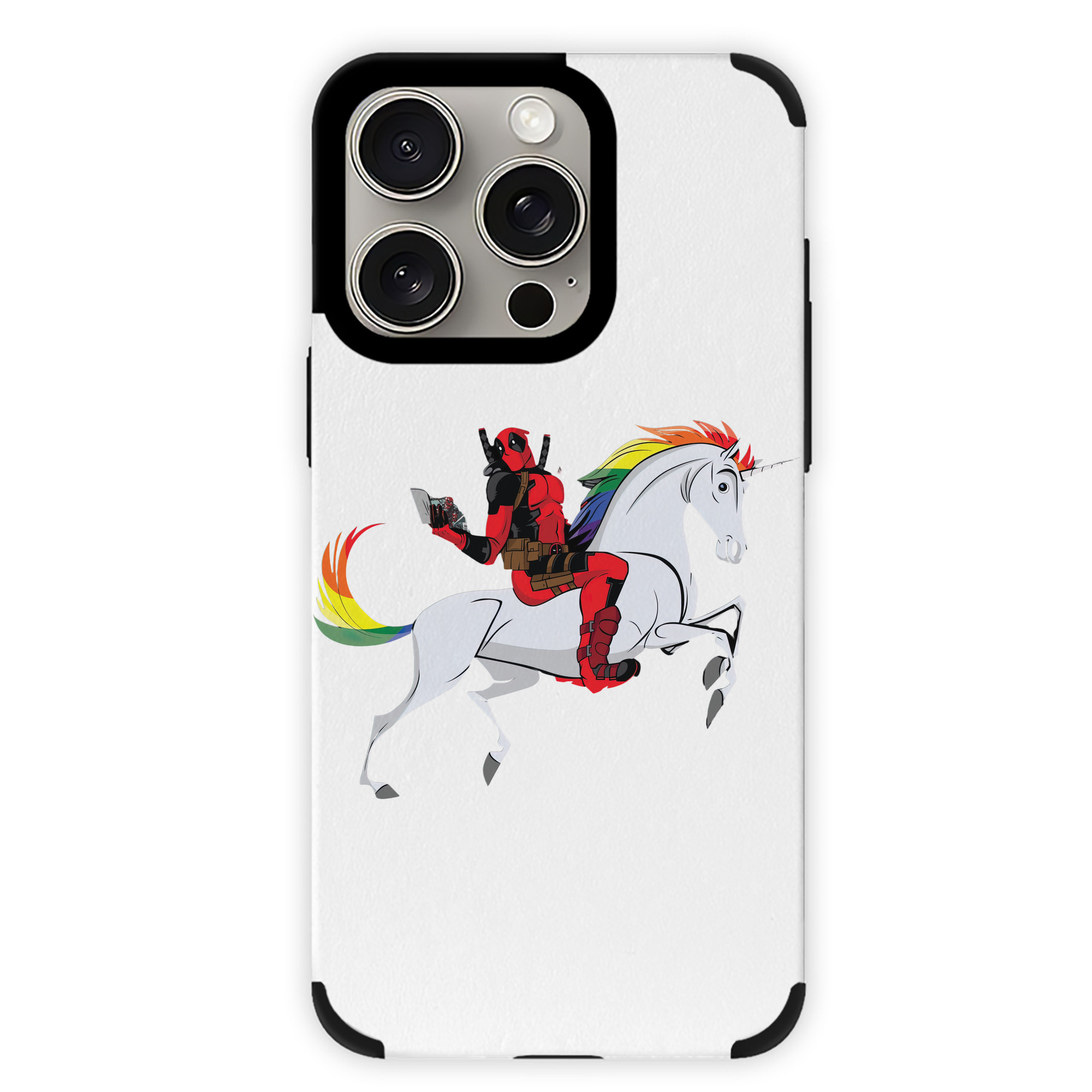 （画像用） Deadpool デッドプール 【iPhone15ProMax対応】 PUレザー スマホケース 耐衝撃＆黄変防止