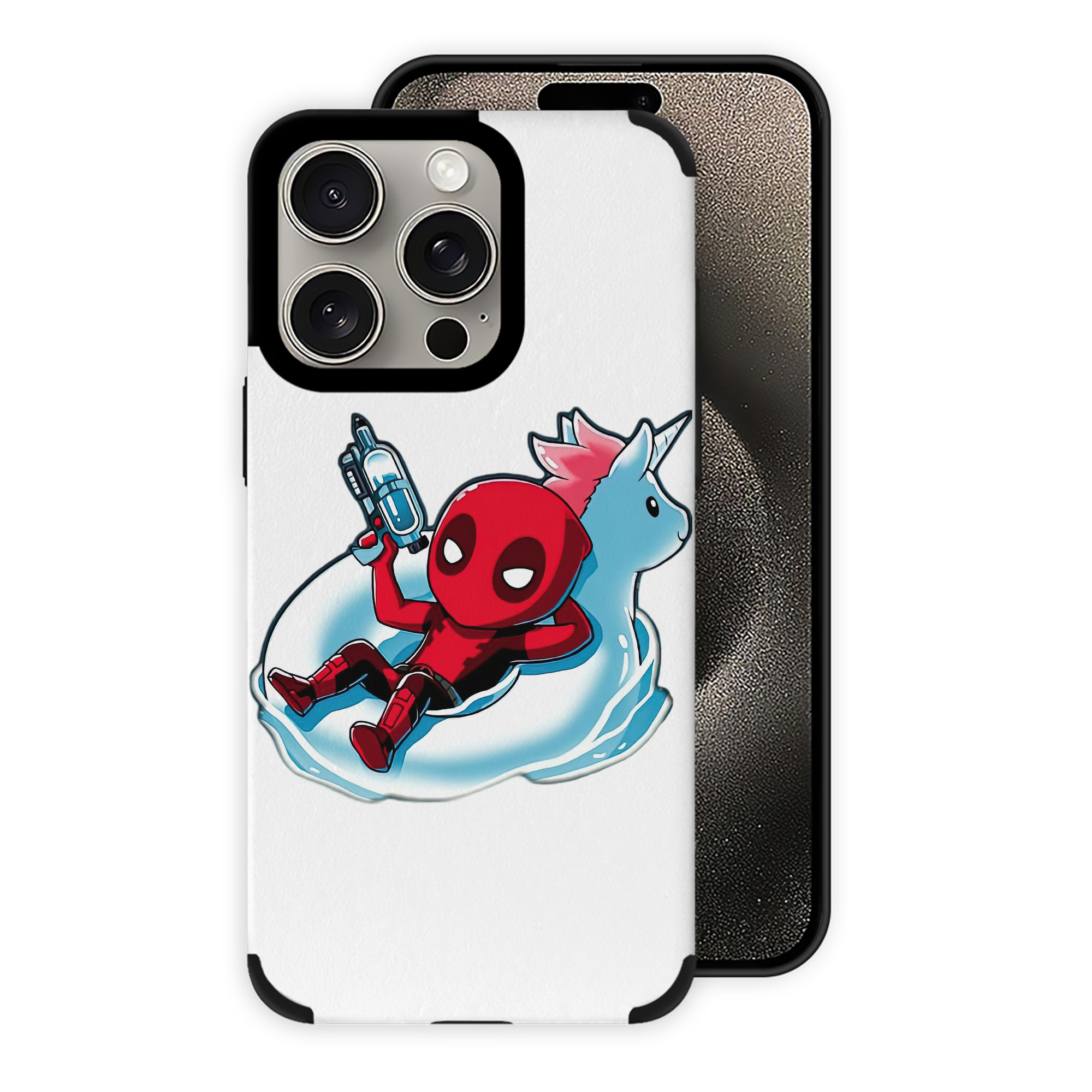 （画像用） Deadpool デッドプール 【iPhone15ProMax対応】 PUレザー スマホケース 耐衝撃＆黄変防止