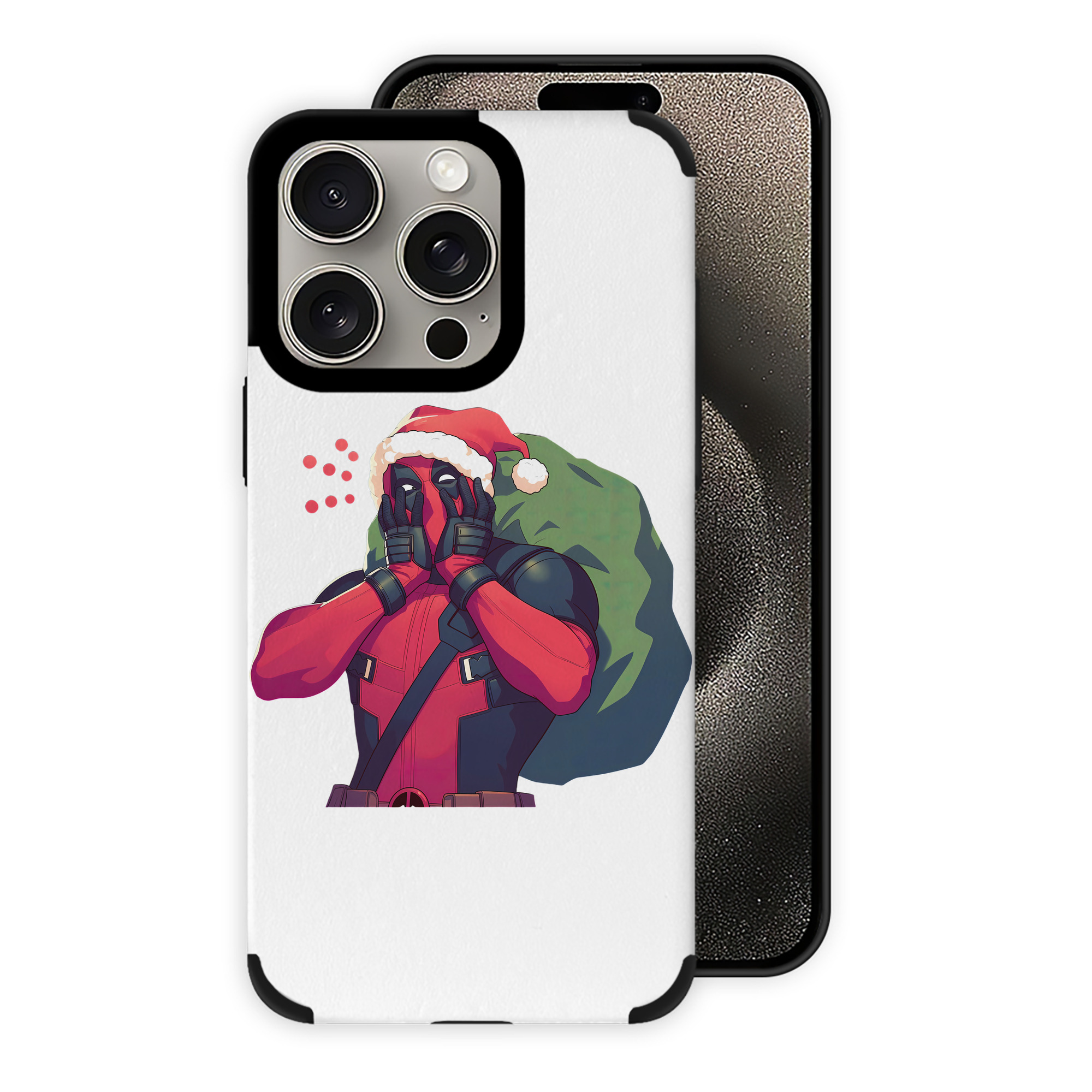 （画像用） Deadpool デッドプール 【iPhone15ProMax対応】 PUレザー スマホケース 耐衝撃＆黄変防止