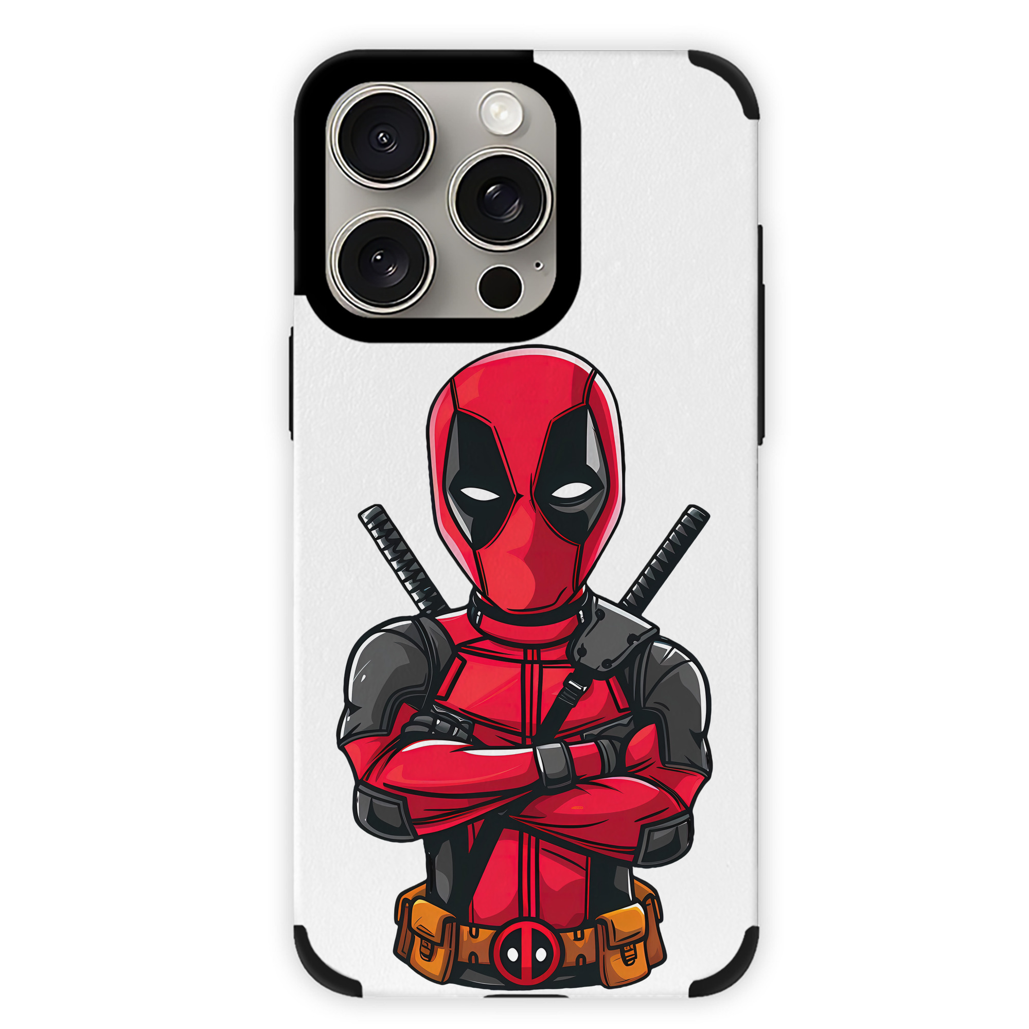 （画像用） Deadpool デッドプール 【iPhone15ProMax対応】 PUレザー スマホケース 耐衝撃＆黄変防止