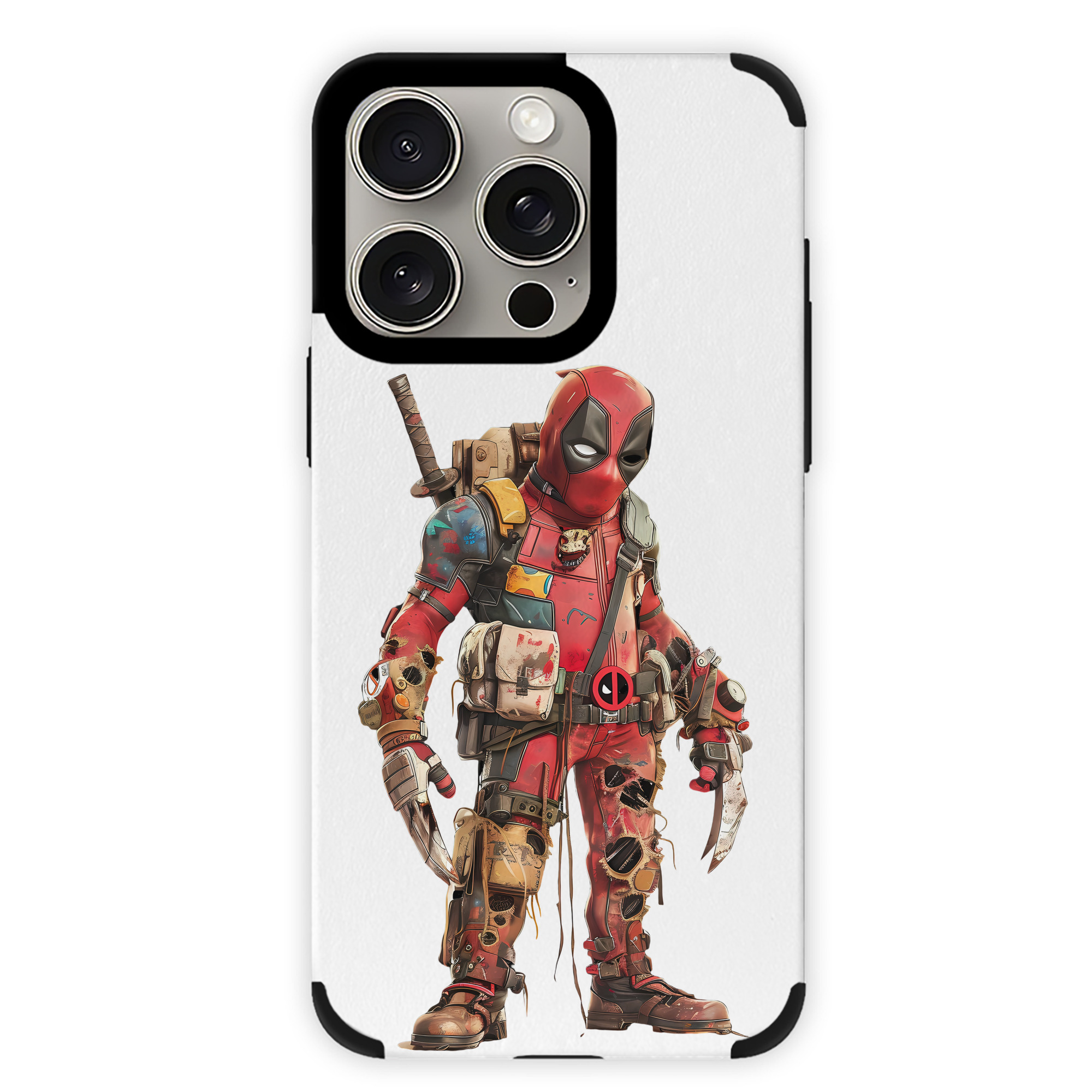 （画像用） Deadpool デッドプール 【iPhone15ProMax対応】 PUレザー スマホケース 耐衝撃＆黄変防止