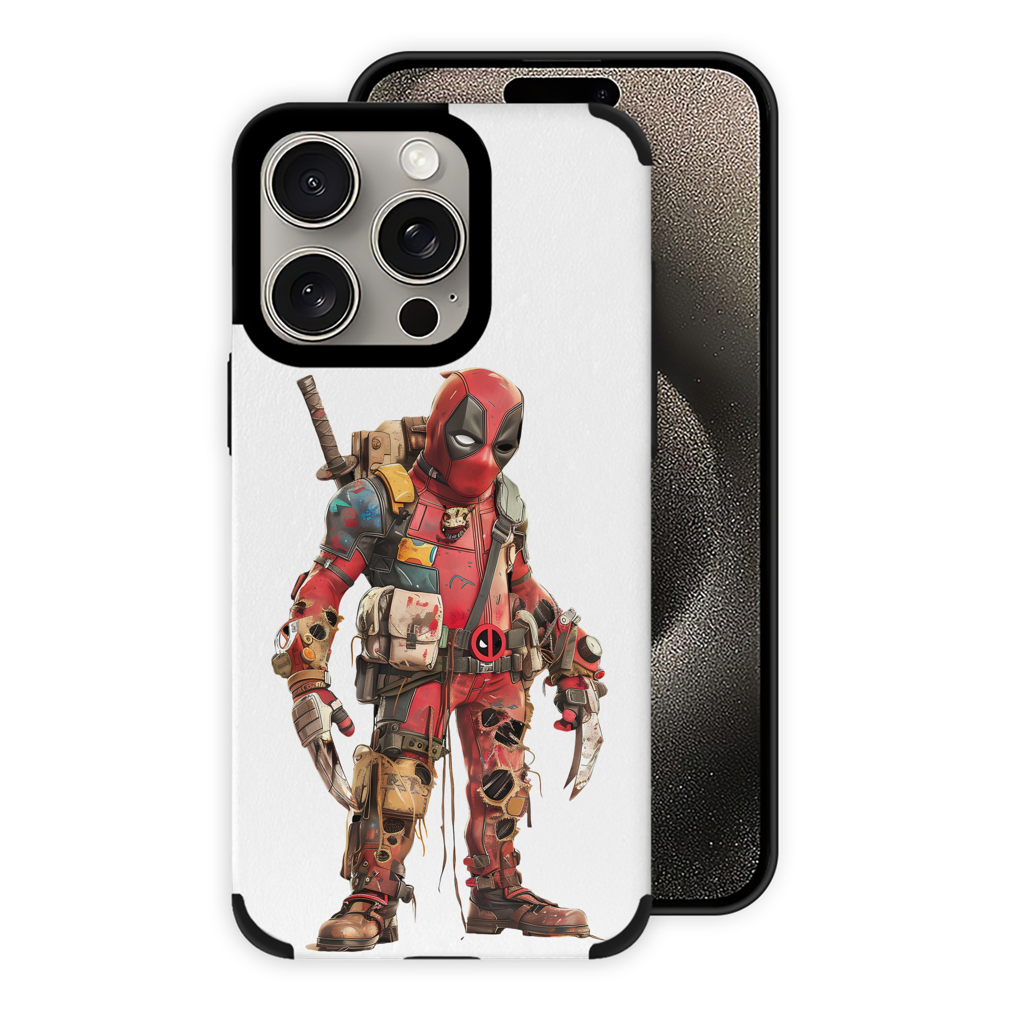 Deadpool デッドプール 【iPhone15ProMax対応】 PUレザー スマホケース 耐衝撃＆黄変防止