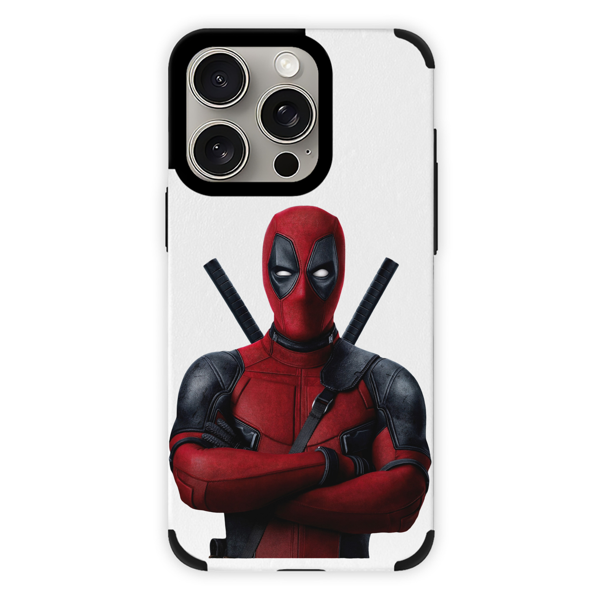 （画像用） Deadpool デッドプール 【iPhone15ProMax対応】 PUレザー スマホケース 耐衝撃＆黄変防止