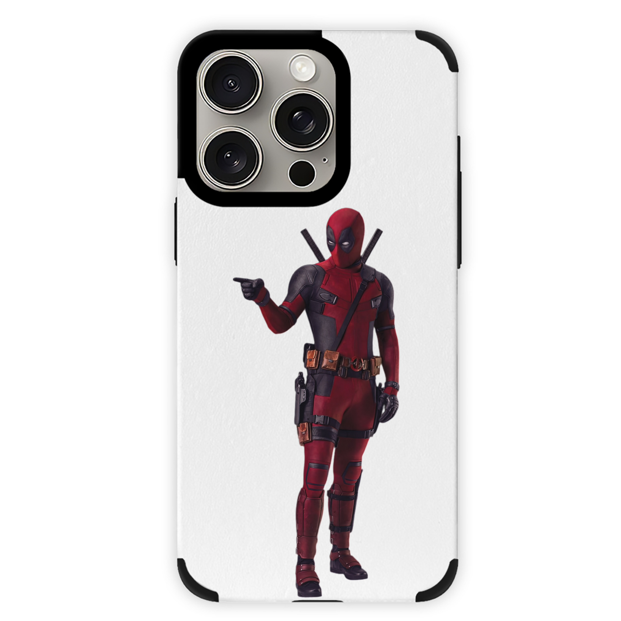 （画像用） Deadpool デッドプール 【iPhone15ProMax対応】 PUレザー スマホケース 耐衝撃＆黄変防止