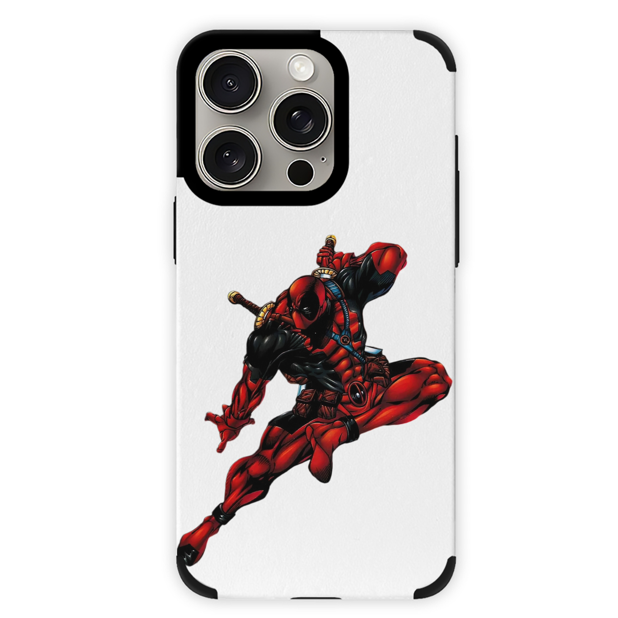 （画像用） Deadpool デッドプール 【iPhone15ProMax対応】 PUレザー スマホケース 耐衝撃＆黄変防止