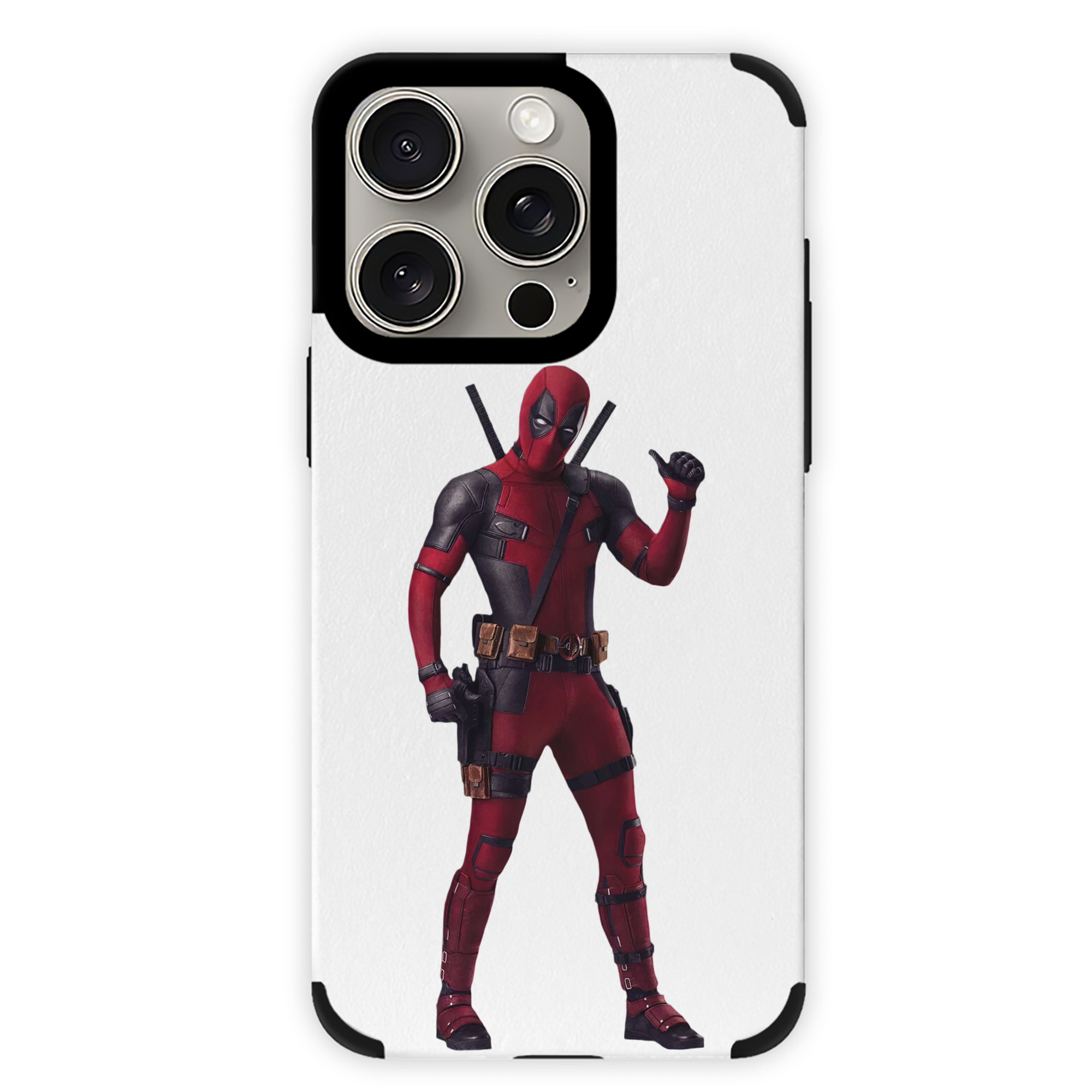 （画像用） Deadpool デッドプール 【iPhone15ProMax対応】 PUレザー スマホケース 耐衝撃＆黄変防止
