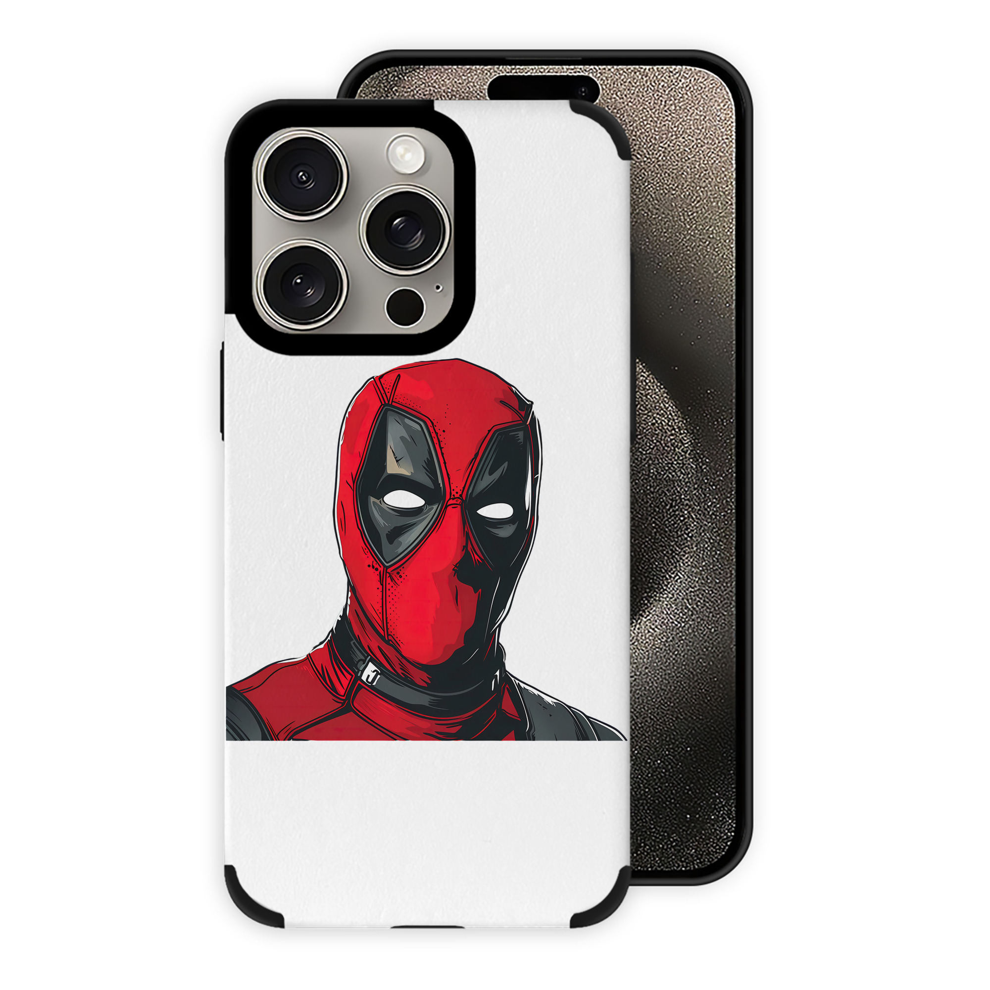 （画像用） Deadpool デッドプール 【iPhone15ProMax対応】 PUレザー スマホケース 耐衝撃＆黄変防止