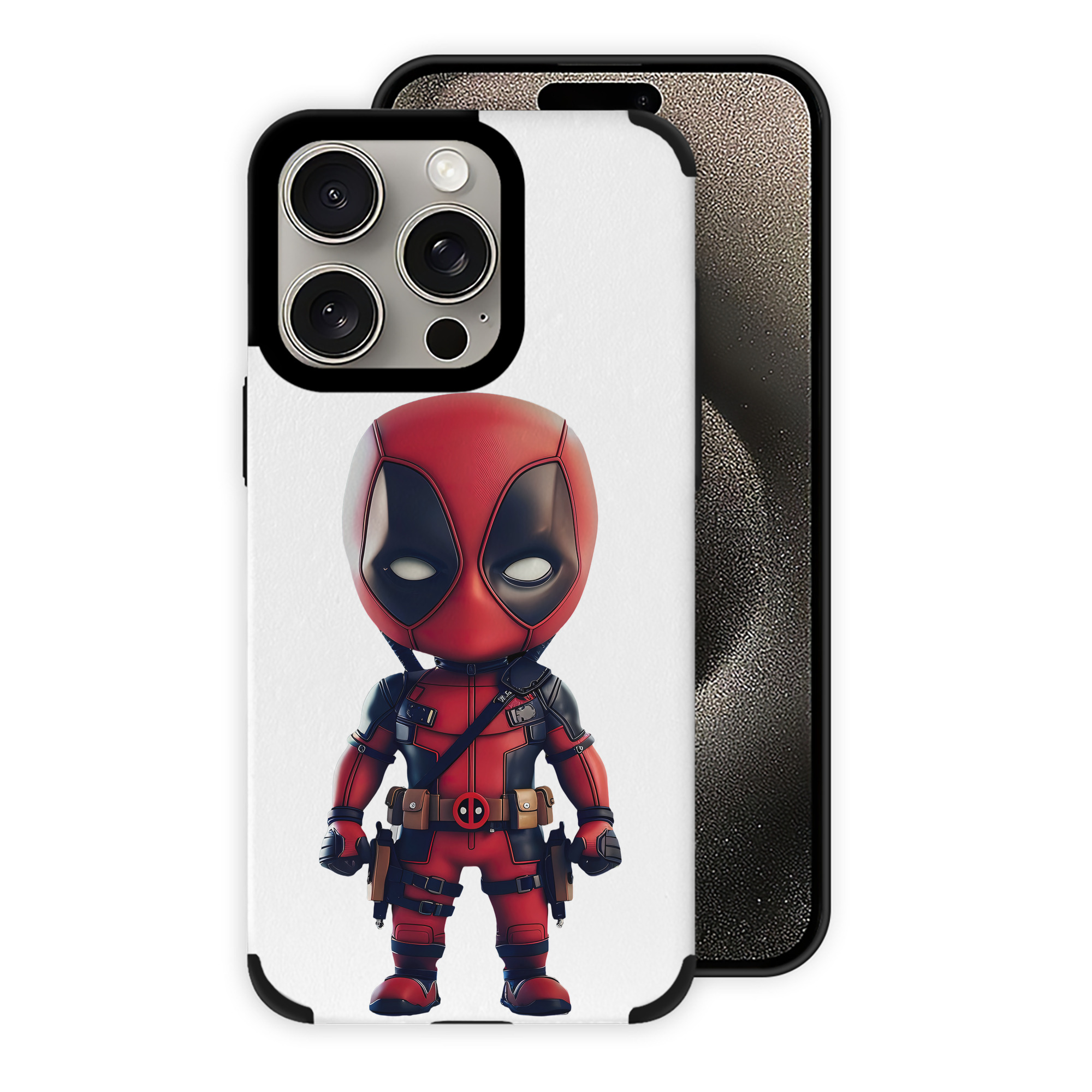 （画像用） Deadpool デッドプール 【iPhone15ProMax対応】 PUレザー スマホケース 耐衝撃＆黄変防止