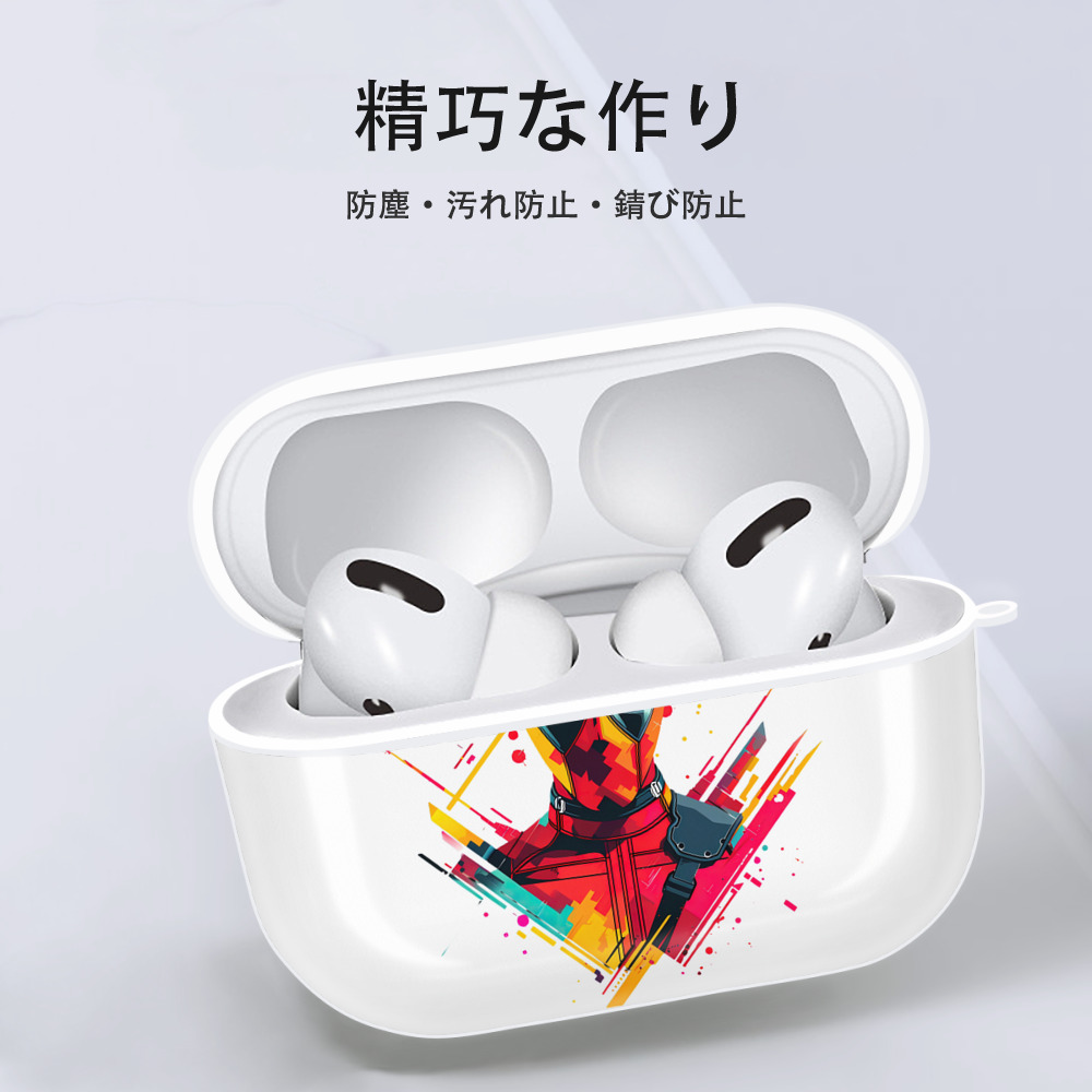 Deadpool デッドプール 【AirPods Pro用】ハードシェル保護ケース 耐衝撃・防指紋・カラビナ付き商品仕様