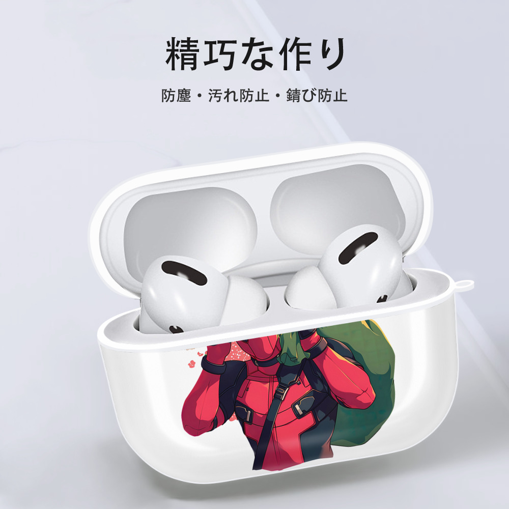 Deadpool デッドプール 【AirPods Pro用】ハードシェル保護ケース 耐衝撃・防指紋・カラビナ付き商品仕様