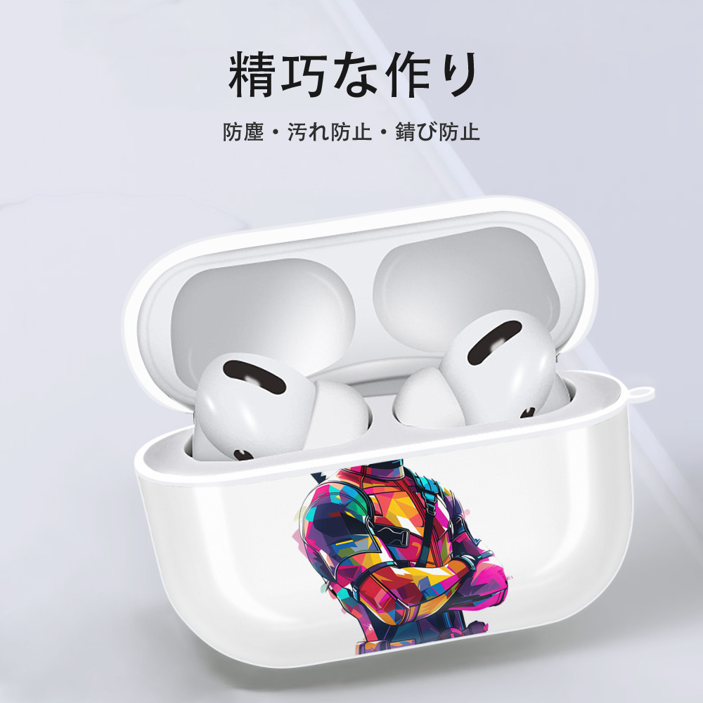 Deadpool デッドプール 【AirPods Pro用】ハードシェル保護ケース 耐衝撃・防指紋・カラビナ付き商品仕様