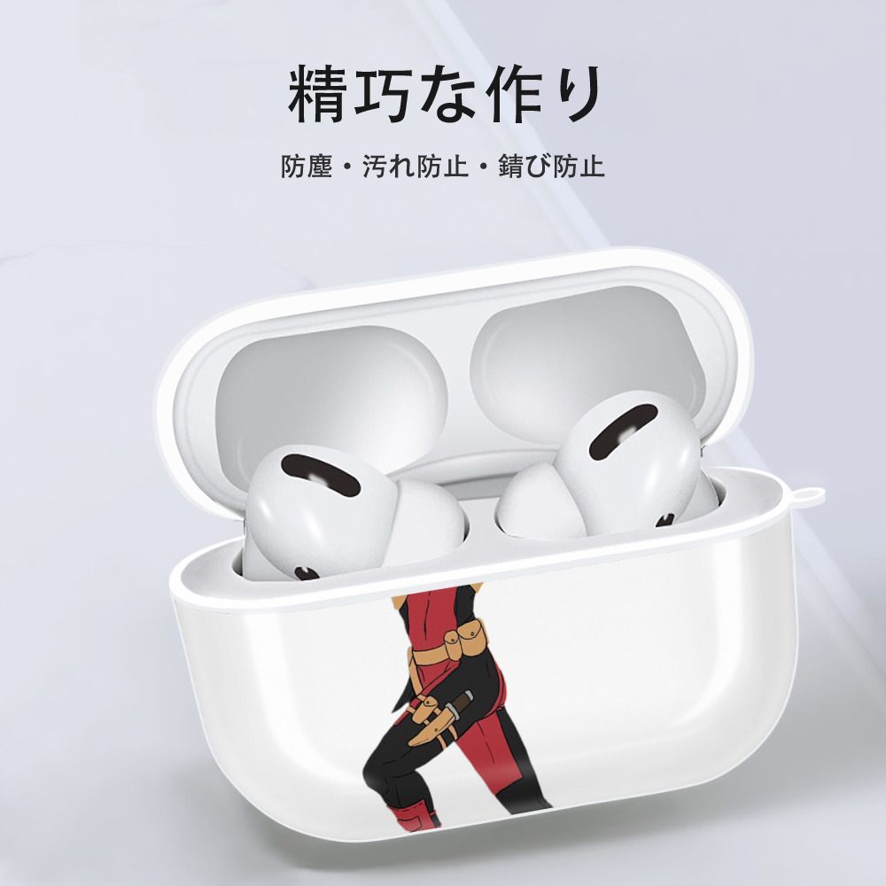 Deadpool デッドプール 【AirPods Pro用】ハードシェル保護ケース 耐衝撃・防指紋・カラビナ付き商品仕様
