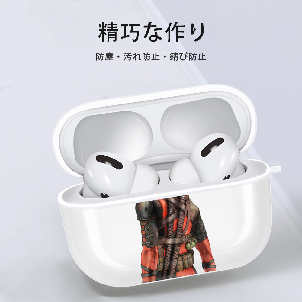 Deadpool デッドプール 【AirPods Pro用】ハードシェル保護ケース 耐衝撃・防指紋・カラビナ付き商品仕様