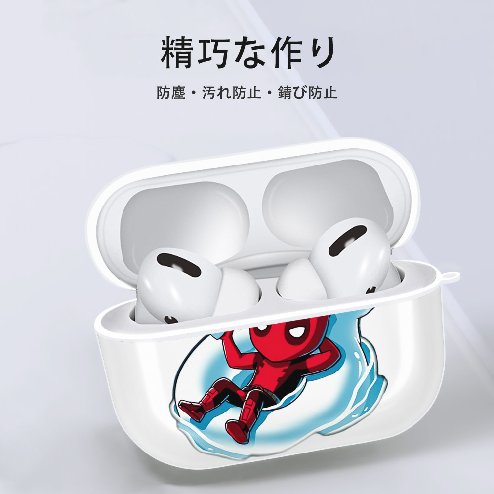 Deadpool デッドプール 【AirPods Pro用】ハードシェル保護ケース 耐衝撃・防指紋・カラビナ付き商品仕様