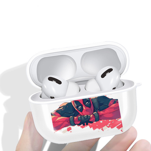 Deadpool デッドプール 【AirPods Pro用】ハードシェル保護ケース 耐衝撃・防指紋・カラビナ付き商品仕様