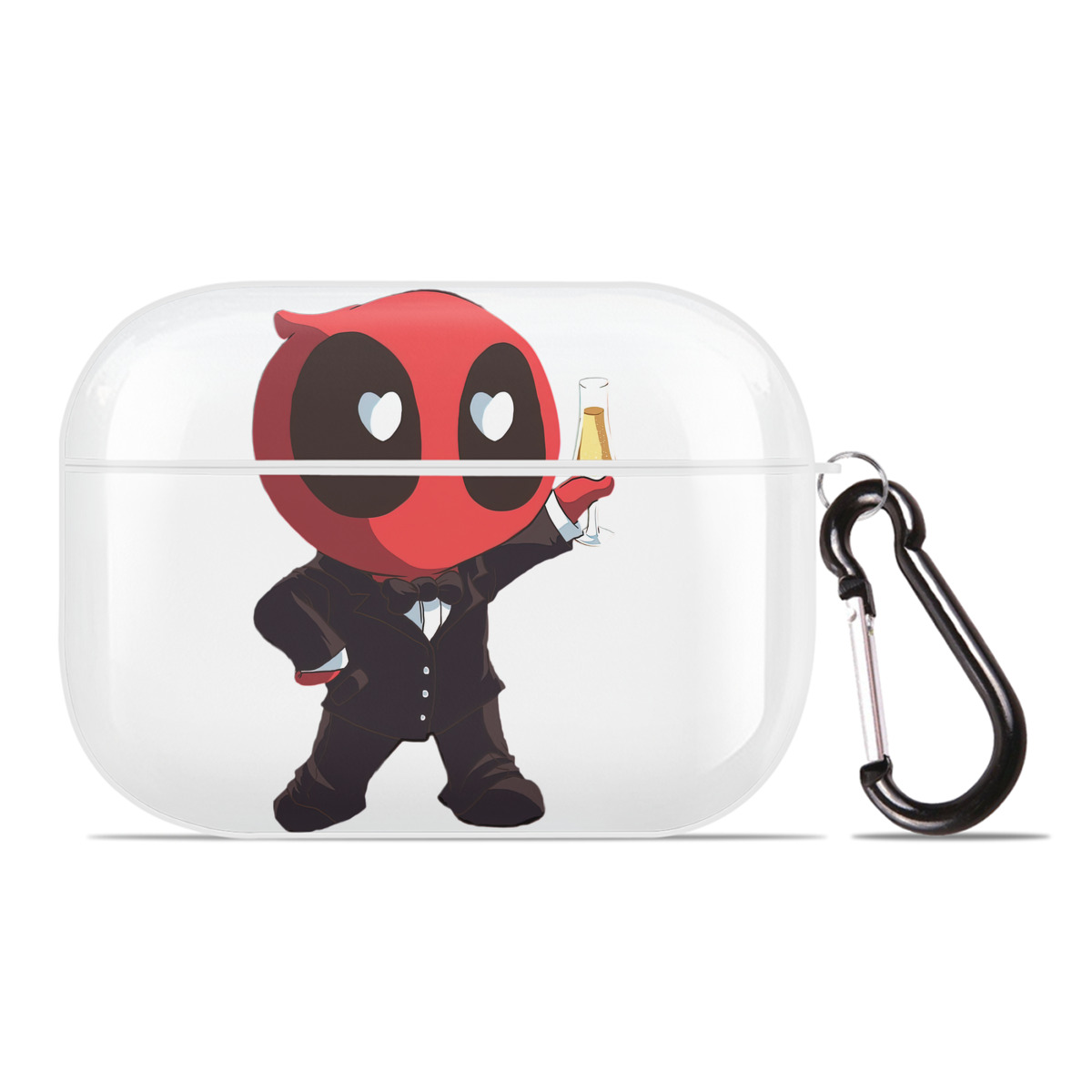 （画像用） Deadpool デッドプール 【AirPods Pro用】ハードシェル保護ケース 耐衝撃・防指紋・カラビナ付き商品仕様