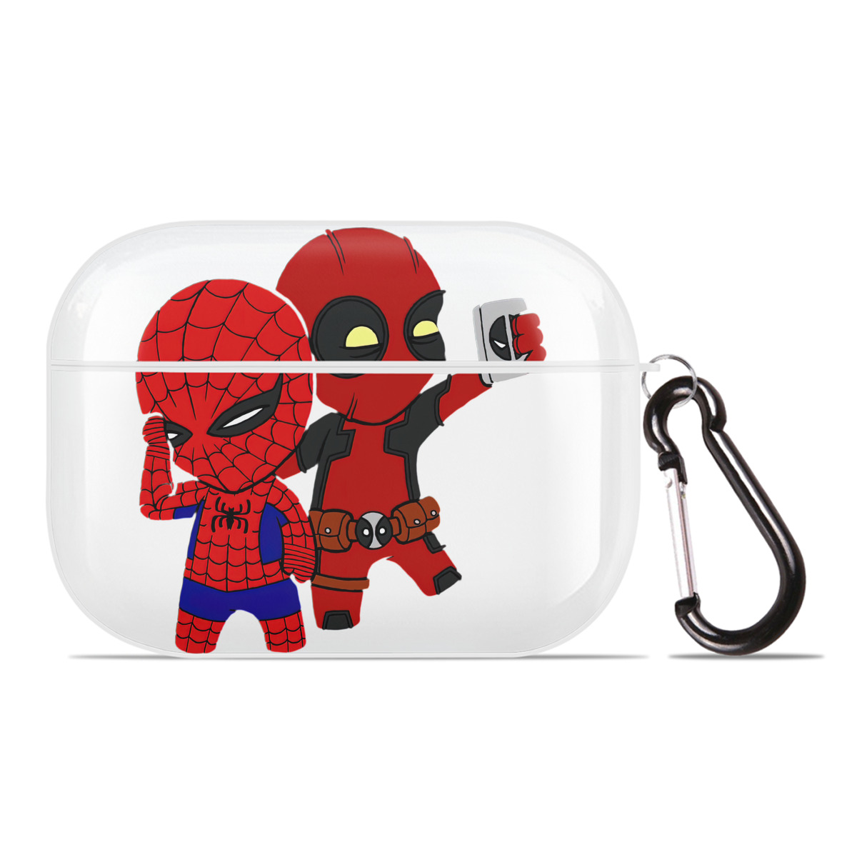 （画像用） Deadpool デッドプール 【AirPods Pro用】ハードシェル保護ケース 耐衝撃・防指紋・カラビナ付き商品仕様