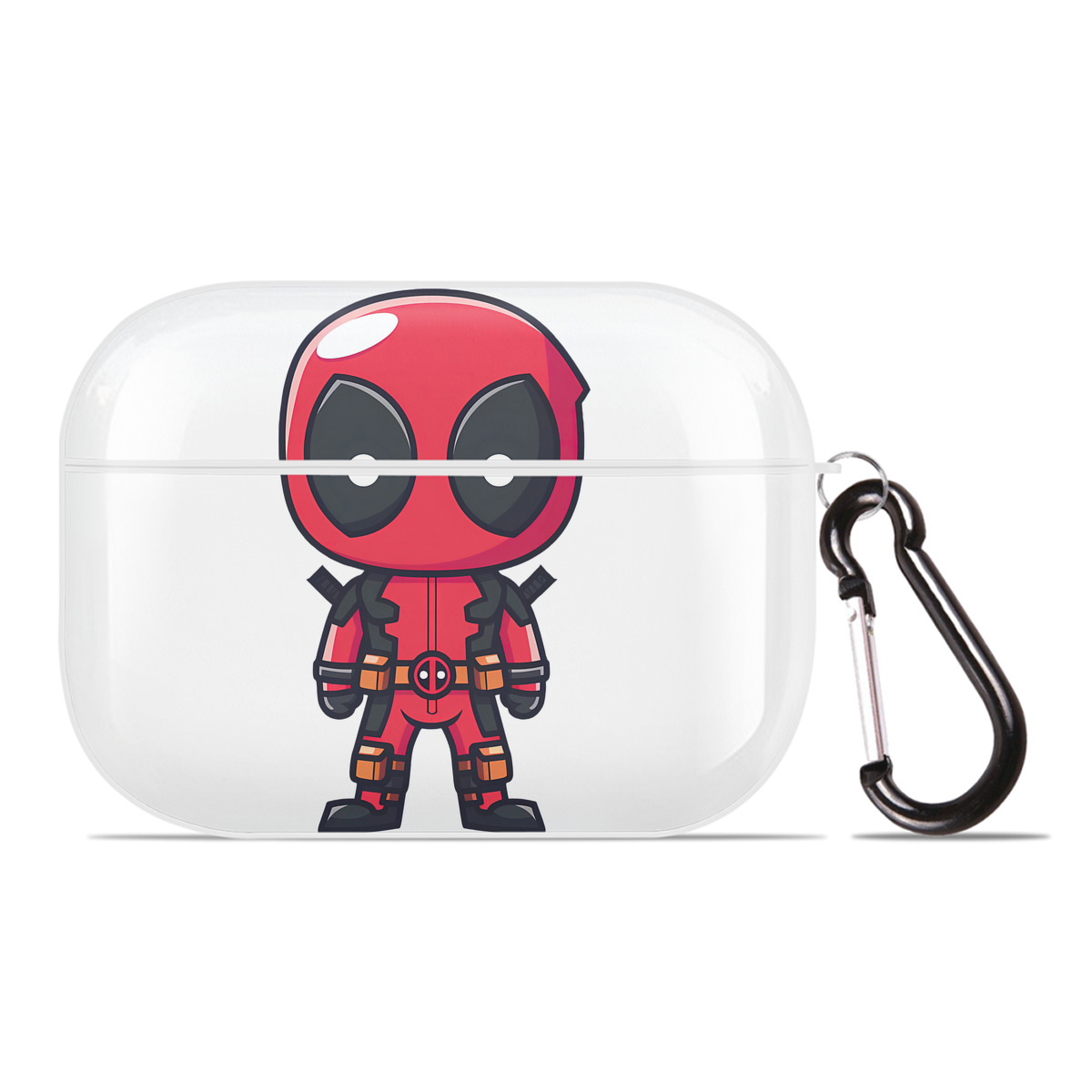 （画像用） Deadpool デッドプール 【AirPods Pro用】ハードシェル保護ケース 耐衝撃・防指紋・カラビナ付き商品仕様