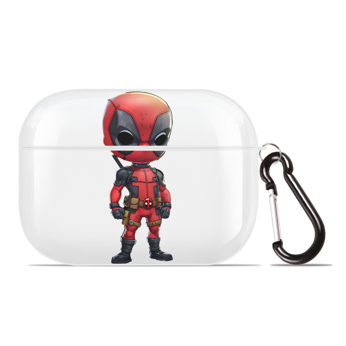 （画像用） Deadpool デッドプール 【AirPods Pro用】ハードシェル保護ケース 耐衝撃・防指紋・カラビナ付き商品仕様