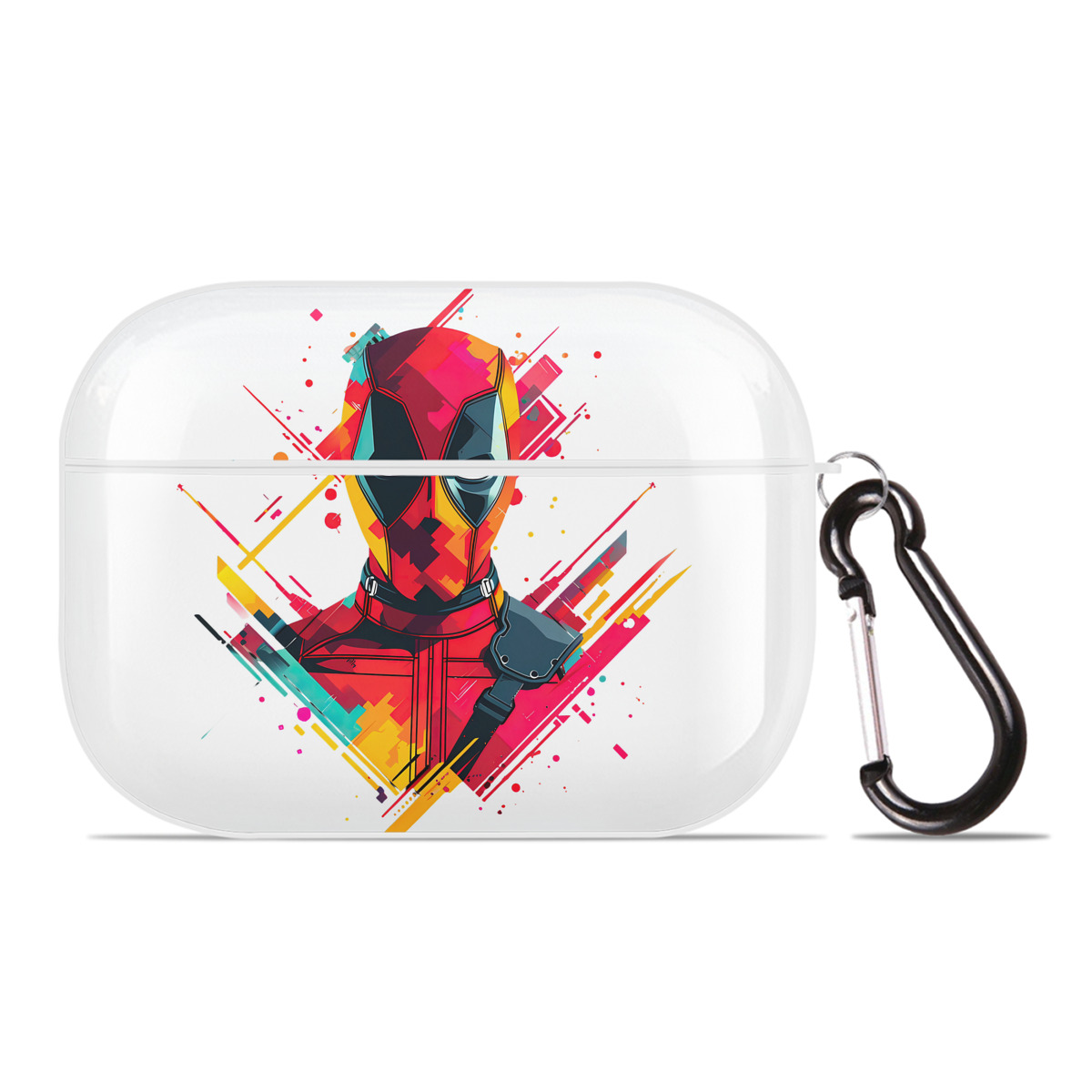 （画像用） Deadpool デッドプール 【AirPods Pro用】ハードシェル保護ケース 耐衝撃・防指紋・カラビナ付き商品仕様