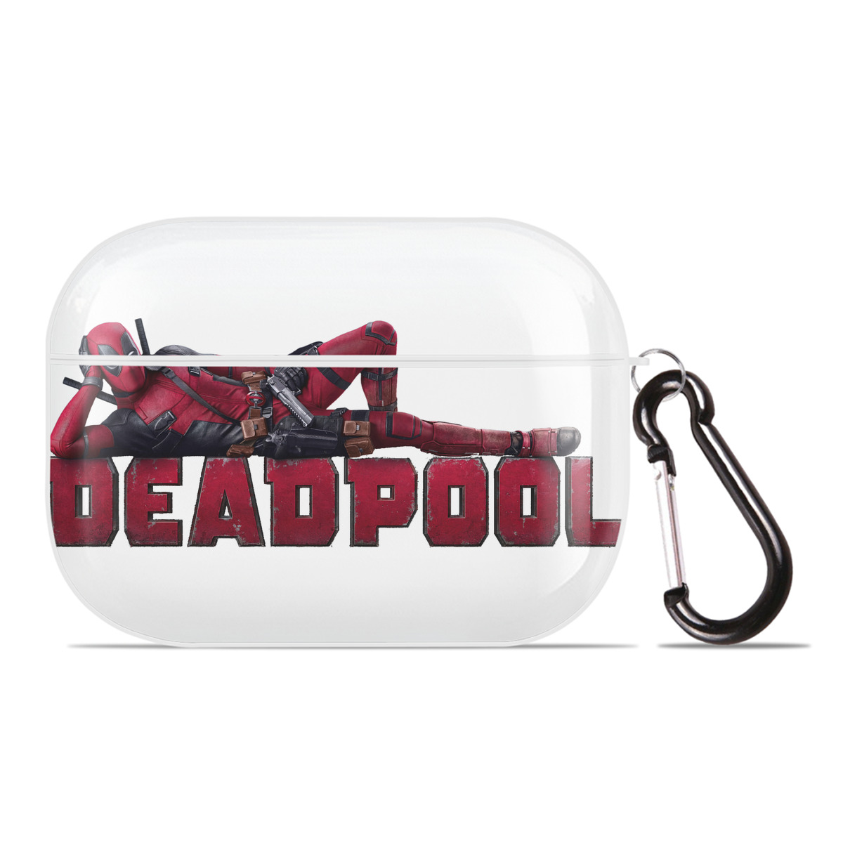 （画像用） Deadpool デッドプール 【AirPods Pro用】ハードシェル保護ケース 耐衝撃・防指紋・カラビナ付き商品仕様