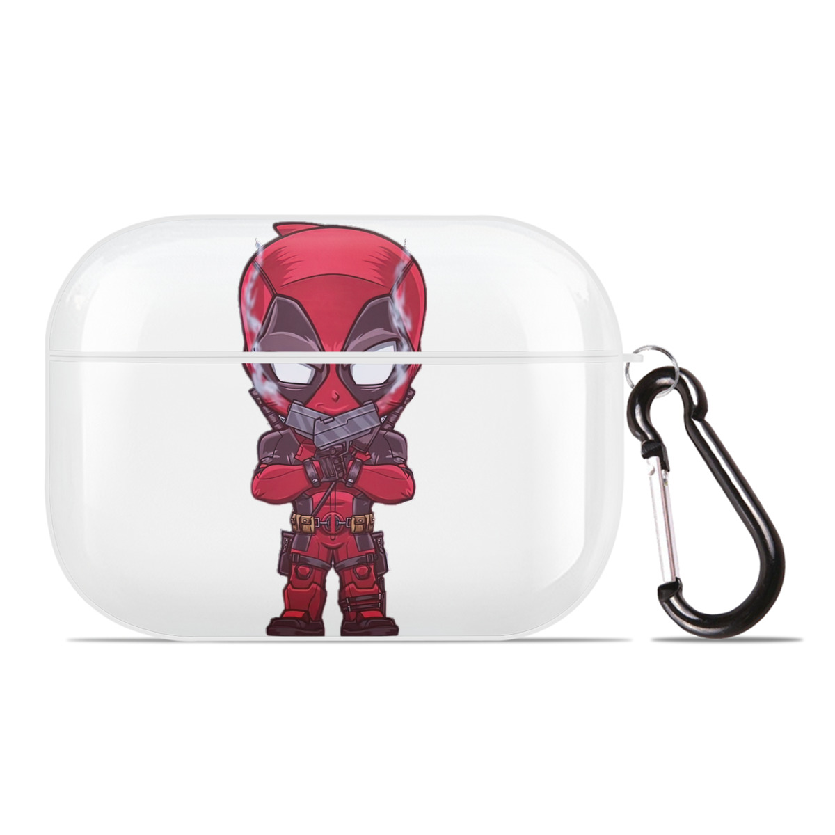 （画像用） Deadpool デッドプール 【AirPods Pro用】ハードシェル保護ケース 耐衝撃・防指紋・カラビナ付き商品仕様