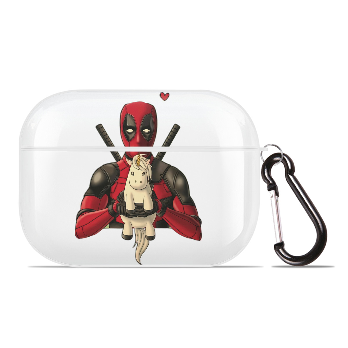 （画像用） Deadpool デッドプール 【AirPods Pro用】ハードシェル保護ケース 耐衝撃・防指紋・カラビナ付き商品仕様
